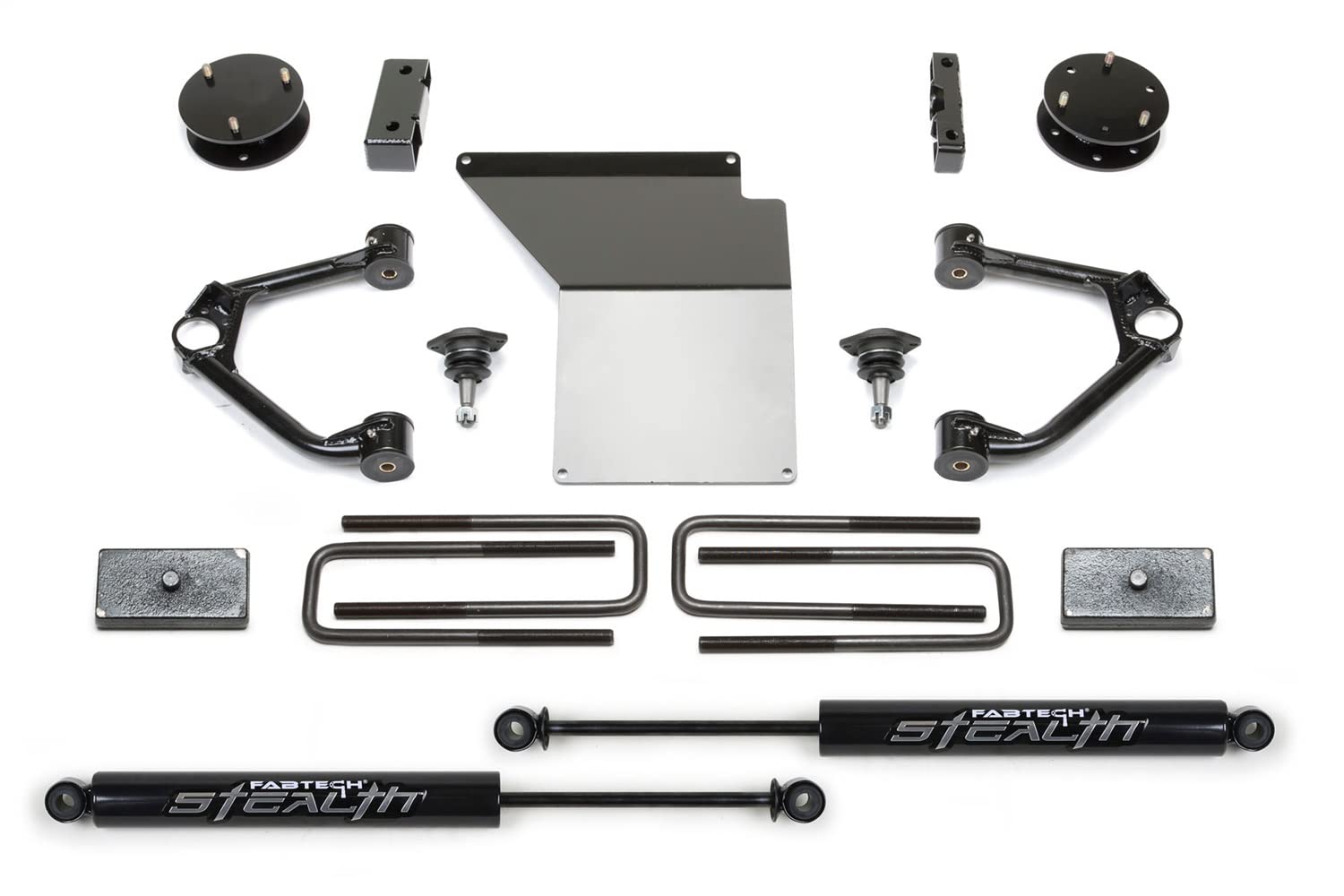 Fabtech K1059M 4-Inch Budget Lift System with Stealth Monotube Shocks - Off-Road Truck & SUV Suspension Upgrade for Enhanced Performance & Durability