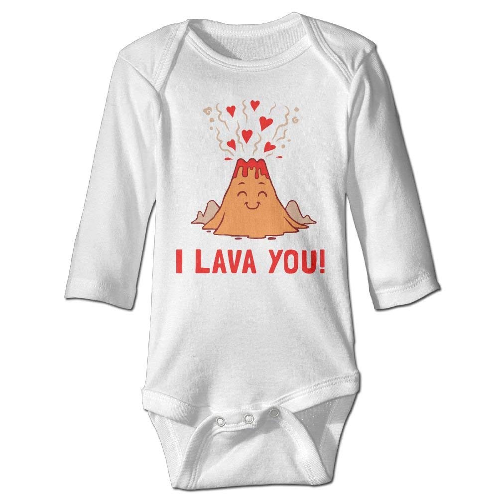 I Lava You Volcano Baby Bodysuit - Cute Custom Boutique Onesie for Infants & Toddlers - Perfect for Family Photos, Birthday Gifts & Volcanology Enthusiasts