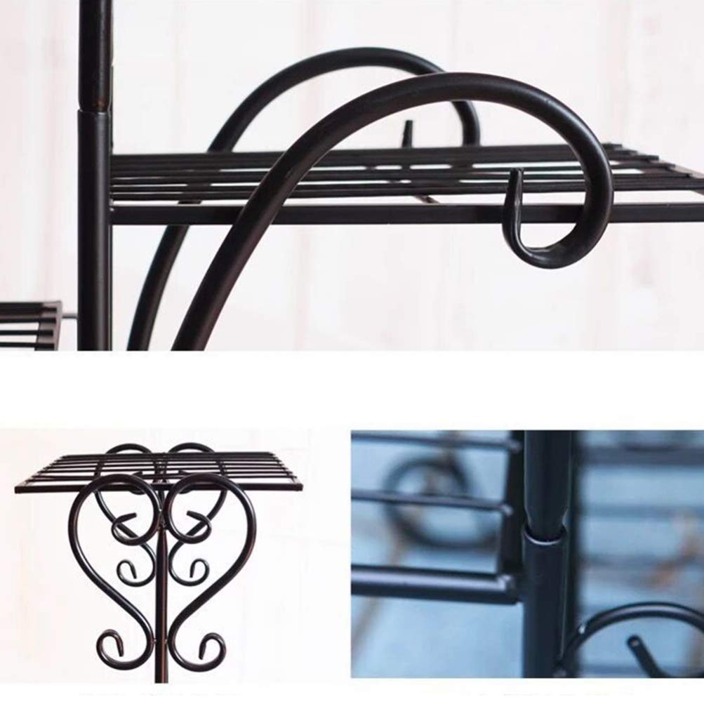 DOITOOL Metal Flower Stand - 3-Tier Plant Display Shelf for Indoor/Outdoor Use - Perfect for Home, Garden, Office Decor & Plant Organization