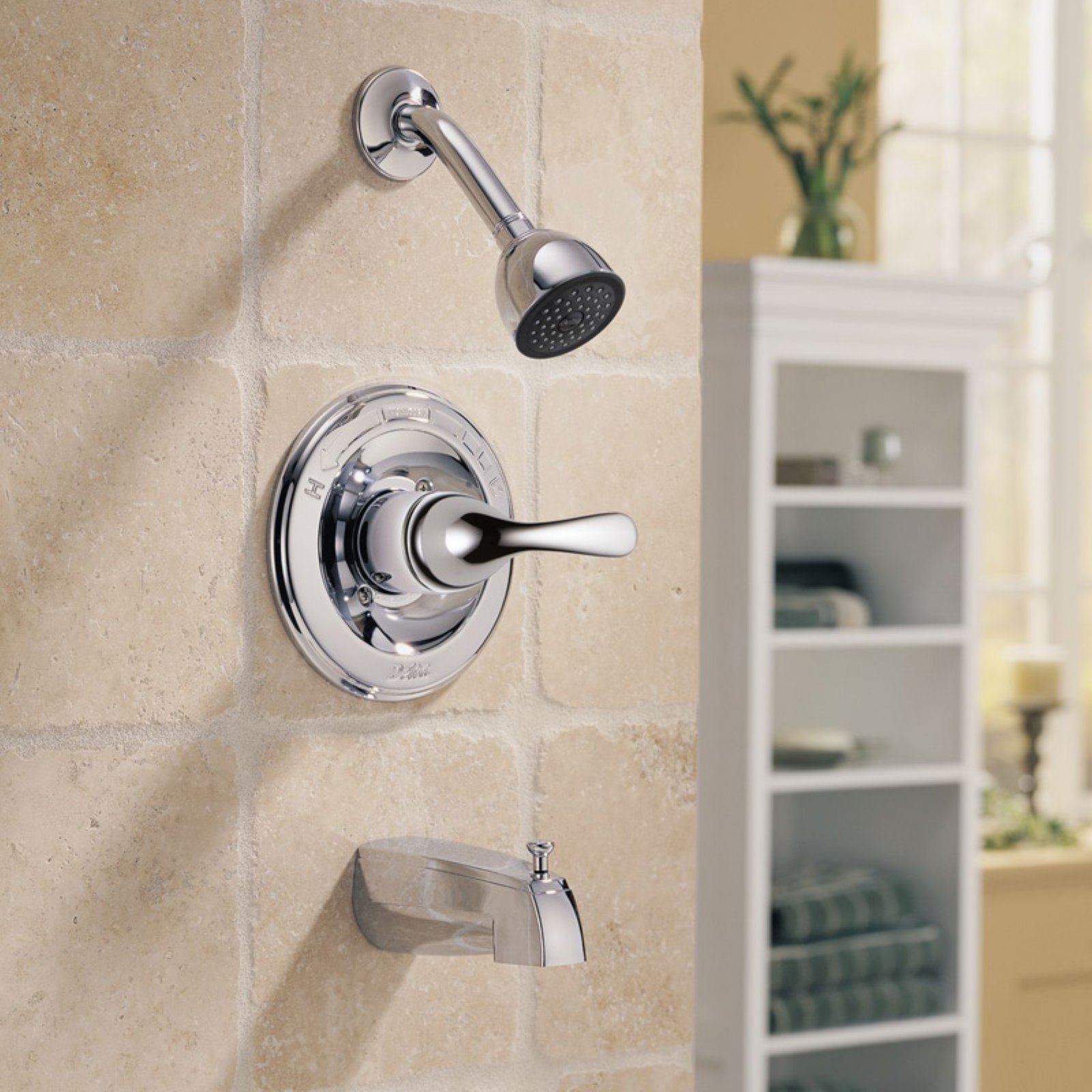Delta T13420 Classic 13 Series Single-Spray Touch-Clean Shower Trim Kit with Chrome Finish - Ideal for Bathroom & Shower Renovation Projects