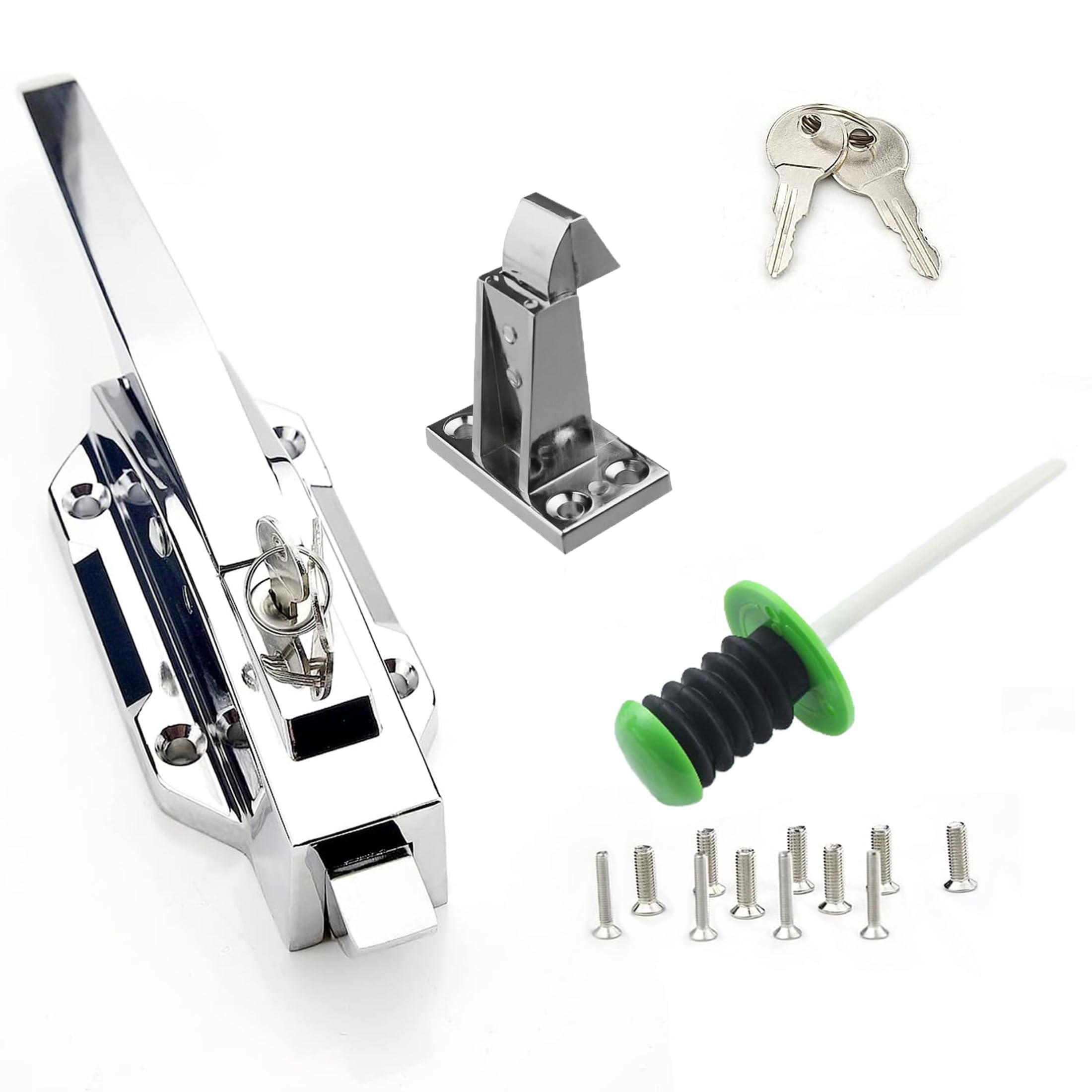 Commercial Freezer Door Handle & Latch - Heavy Duty Walk-in Cooler Door Handle for Freezer, Oven, Lab Equipment (3.5in Base Height) - Ideal for Restaurants, Grocery Stores & Food Processing Facilities