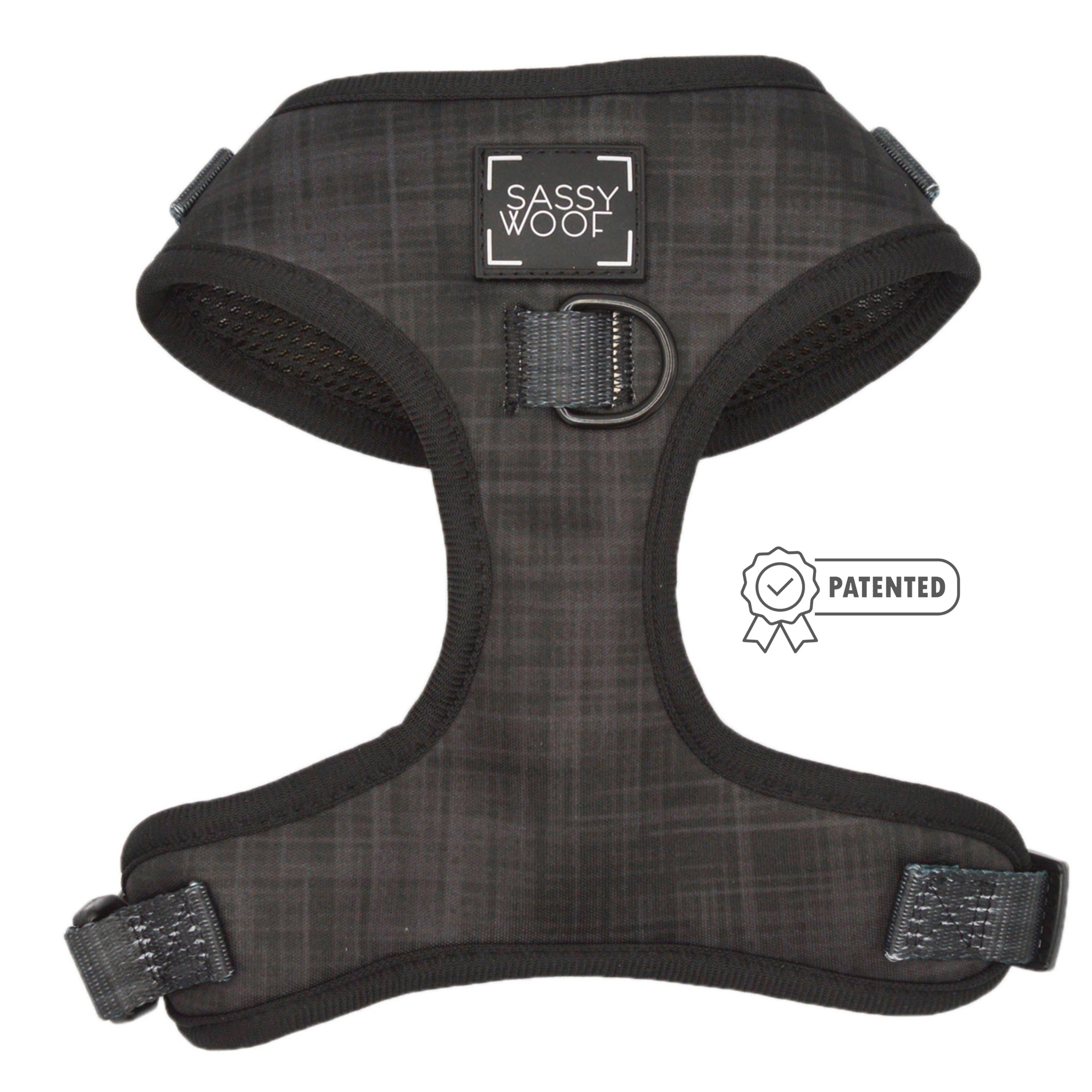 Sassy Woof Adjustable Dog Harness for Small Medium Large Dogs - Reflective & Breathable Pet Vest with 4 D-Ring Leash Attachments (Multiple Colors) - Perfect for Walking, Running, and Outdoor Adventures