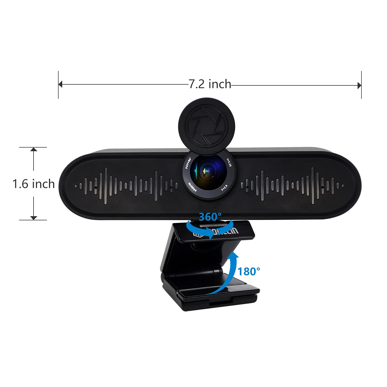 TOALLIN Ultra HD 4K Webcam with Built-in Microphone & Speaker - All-in-One USB Conference Camera for Small Meeting Rooms, Streaming, Online Teaching & Video Calls - Wide Angle Lens for Clear Video Conferencing (Perfect for Zoom, Teams & Remote Work)