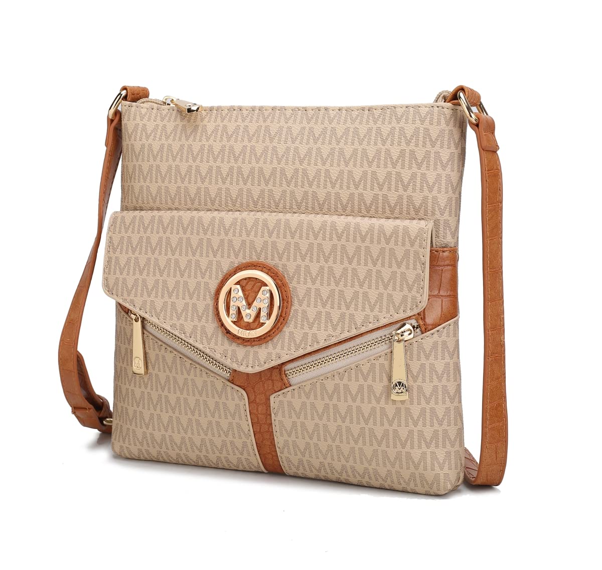 MKF-UM5526BG Cecilia Crossbody Bag for Women - Stylish Multicolored Leather Purse with Adjustable Strap, Perfect for Work, Travel & Everyday Use