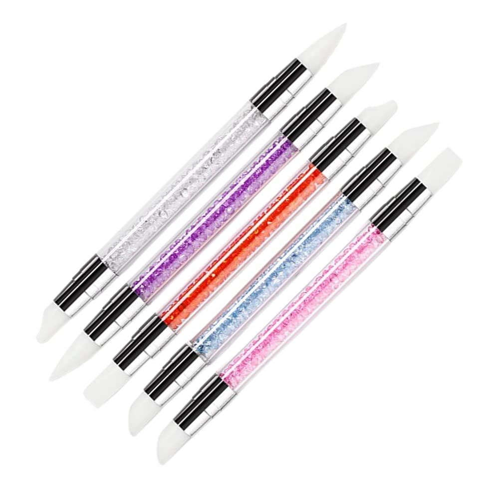 5 Pcs Professional Nail Art Brushes Set - Rhinestone & Sculpture Pens for DIY Manicure, Nail Art Drawing & Design | Perfect for Home Salon, Party Nails & Gift Giving