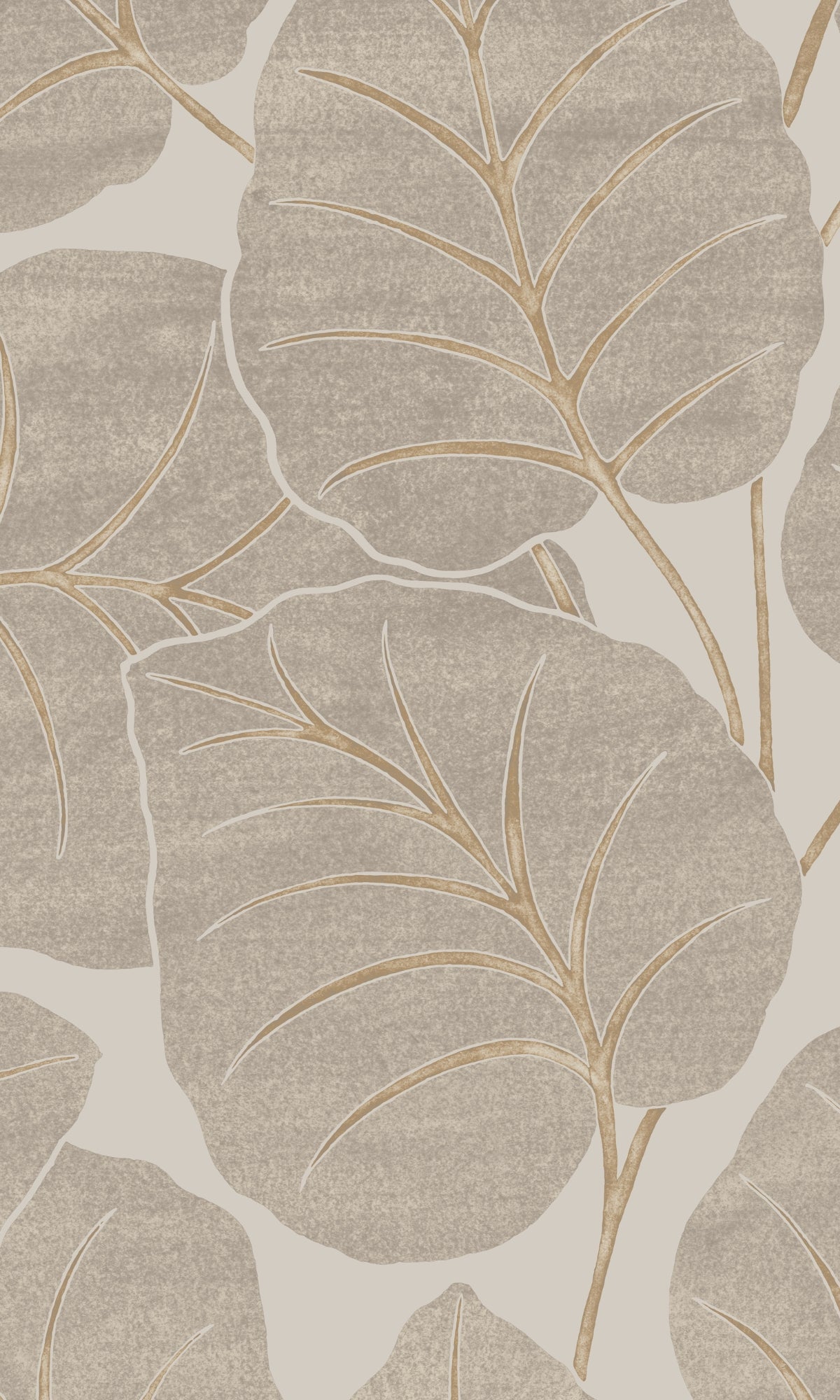 Beige Luxor Leaf Tropical Wallpaper R8903 - Premium Self-Adhesive Peel & Stick Wallpaper for Bedroom, Living Room, Bathroom Decor
