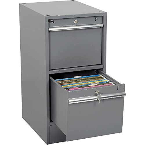 2-Drawer File Cabinet Pedestal with Built-in Base - Heavy Duty Steel Office Storage Solution for Files & Supplies | Perfect for Home & Office Organization