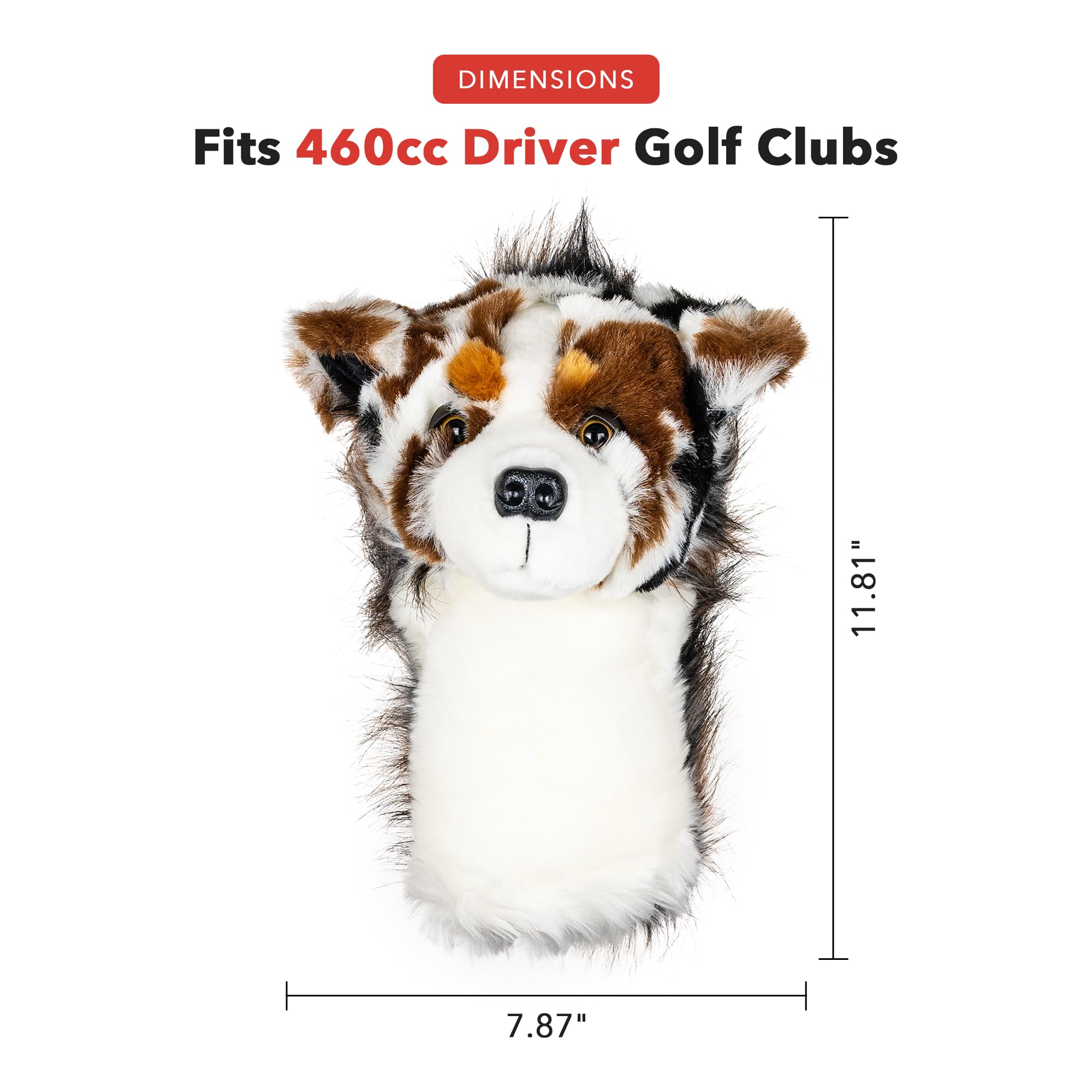 Daphne's Australian Shepherd Dog Driver Headcover | Premium Funny Golf Club Cover for Men & Women | Stylish Protection for Golf Drivers | Perfect for Golf Enthusiasts & Pet Lovers | Great Gift for Birthdays & Father's Day