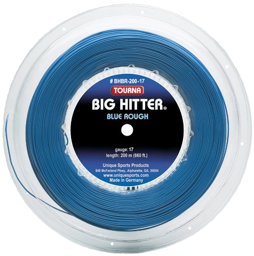 Tourna Big Hitter Blue Rough Tennis String - Maximum Spin Polyester String for Power & Control | Perfect for Competitive Players & Spin Enthusiasts
