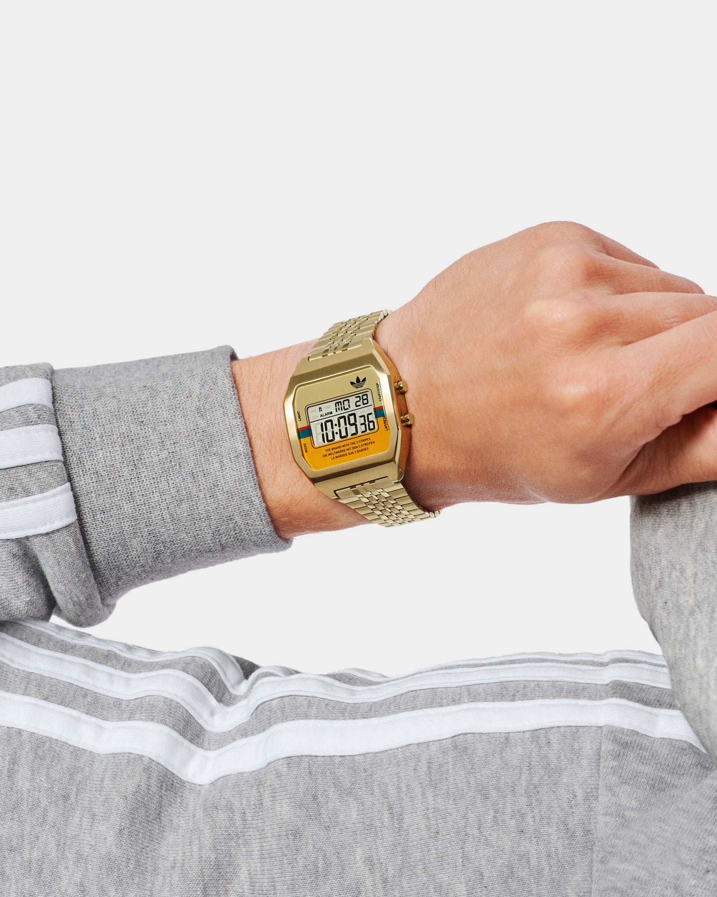 Adidas Digital Two Watch Gold - Stylish Unisex Sports Watch with Alarm & Stopwatch - Perfect for Running, Gym & Everyday Wear