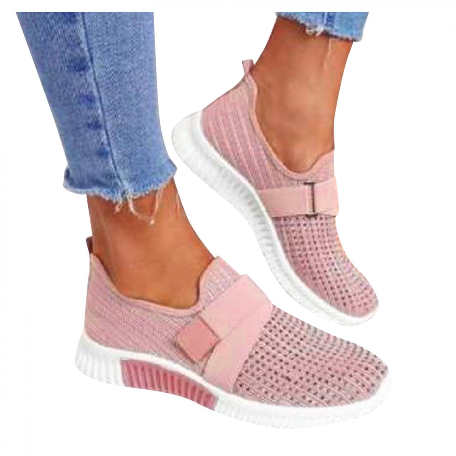 Xudanell Women's Platform Sneakers - Lightweight Mesh Walking & Running Shoes for Workout, Gym, and Casual Wear - Comfortable Athletic Shoes for Women