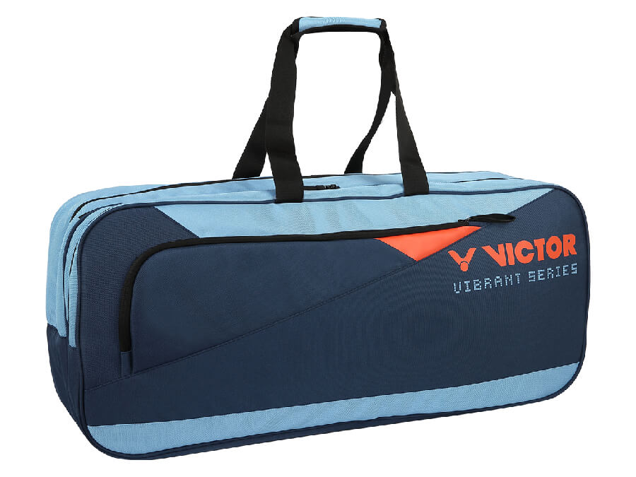 Victor BR3641 BM Rectangular Badminton Racket Bag - Durable Tennis Racquet Case with Shoulder Strap (Dress Blues/Aquarius) | Perfect for Sports Training, Gym Storage & Travel Accessories