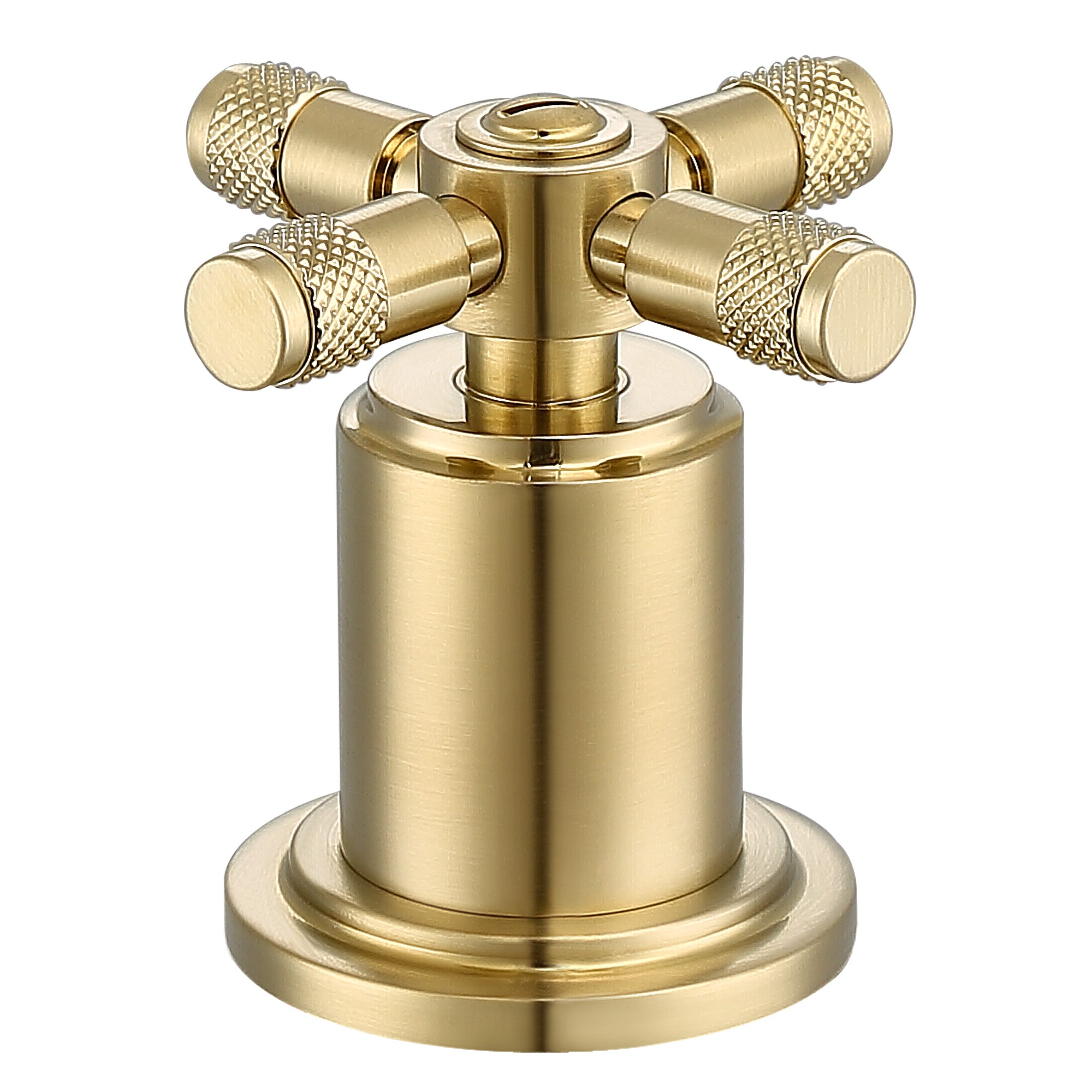 Ancona Widespread Bathroom Faucet with Cross Handle - 3 Hole Installation in Brushed Champagne Gold Finish - Perfect for Modern Bathroom Vanities and Powder Rooms