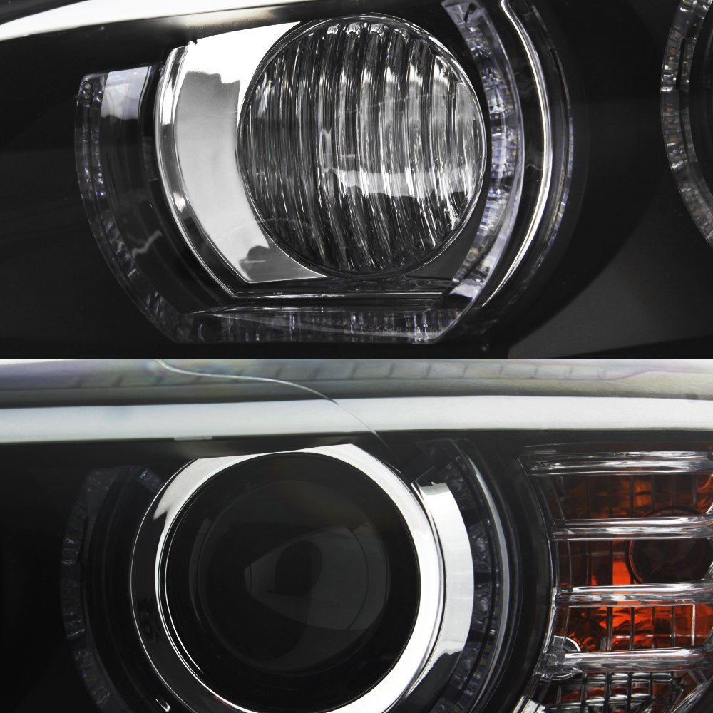 AKKON LED Projector Headlights for BMW 3-Series E92 E93 335i 328i - HID Xenon Style for Night Driving