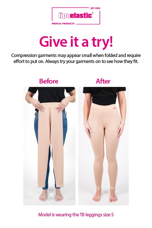Post-Surgical Compression Garment LIPOELASTIC VH Variant - Beige for Liposuction & Tummy Tuck Recovery - Comfortable Medical Grade Shapewear for Women & Men