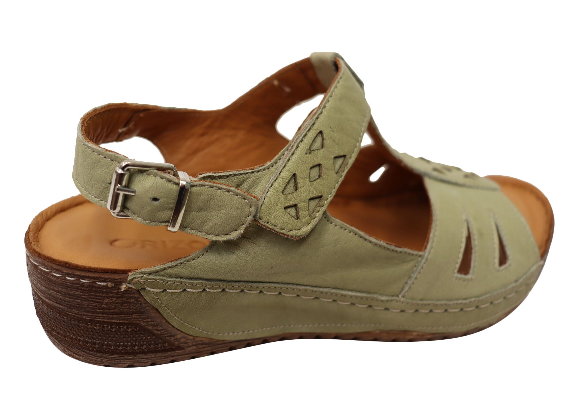 Orizonte Shaz Women's Comfortable Leather Sandals - European Style Summer Walking Shoes for Beach, Travel & Casual Outings