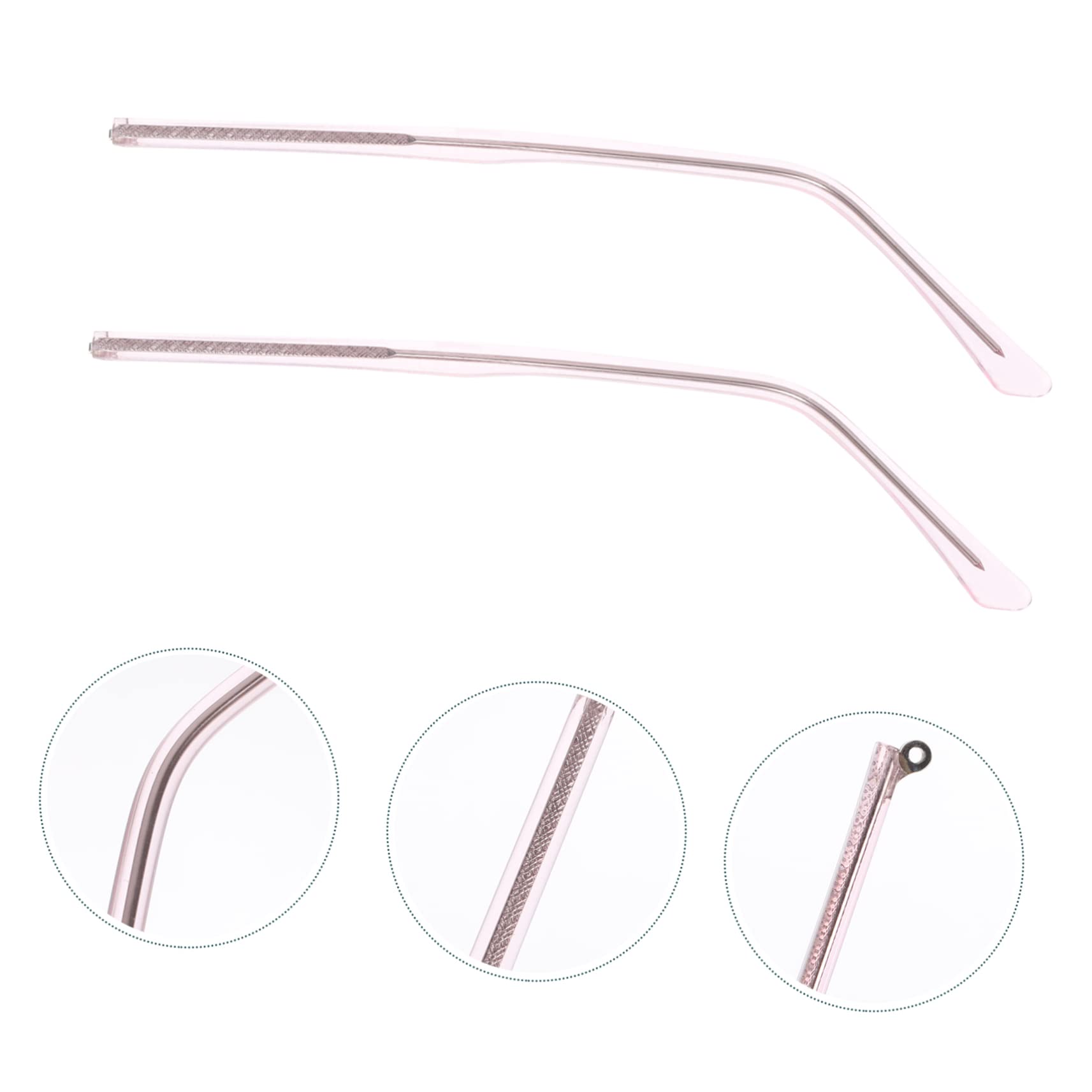 Healvian 4 Pairs Glasses Arm Replacement - Metal Crystal Frame for Men & Women | Eyewear Accessories for Daily Use