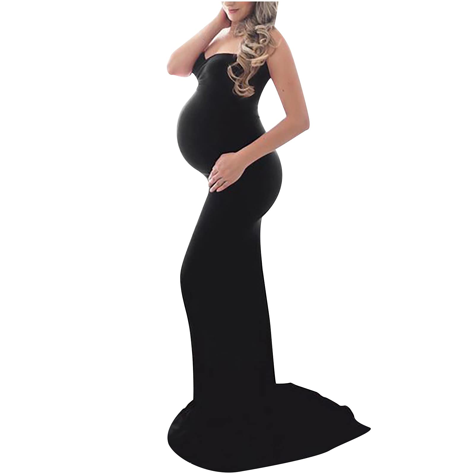Plus Size Maternity Dresses for Women - Spring Pregnancy Casual Short Sleeve Ruched Tops - Perfect for Baby Showers, Maternity Photos & Everyday Comfort