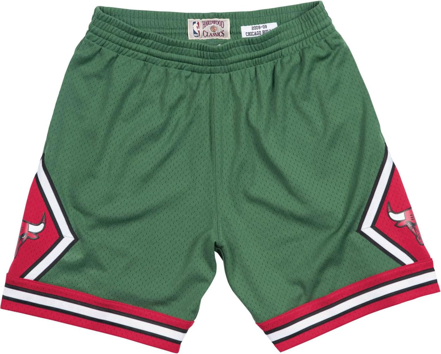 Mitchell & Ness Chicago Bulls NBA Swingman Shorts for Men - 2008-09 Green Week Edition | Perfect for Basketball Games, Gym Workouts & Casual Streetwear