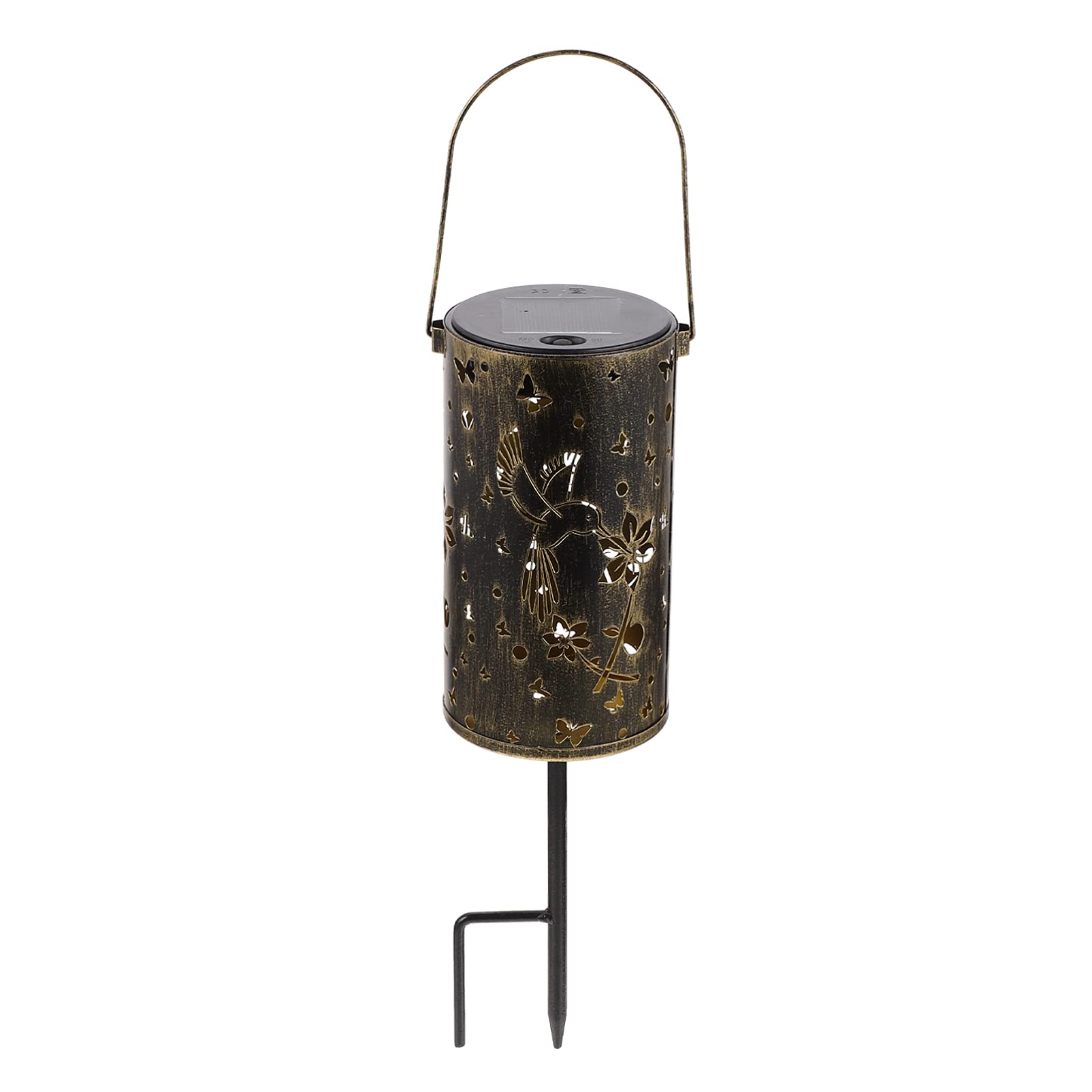 Uonlytech Solar-Powered Hummingbird Projection Lantern - Outdoor Waterproof LED Garden Light with Metal Hanging Hook | Perfect for Patio, Yard, Courtyard & Camping Decor