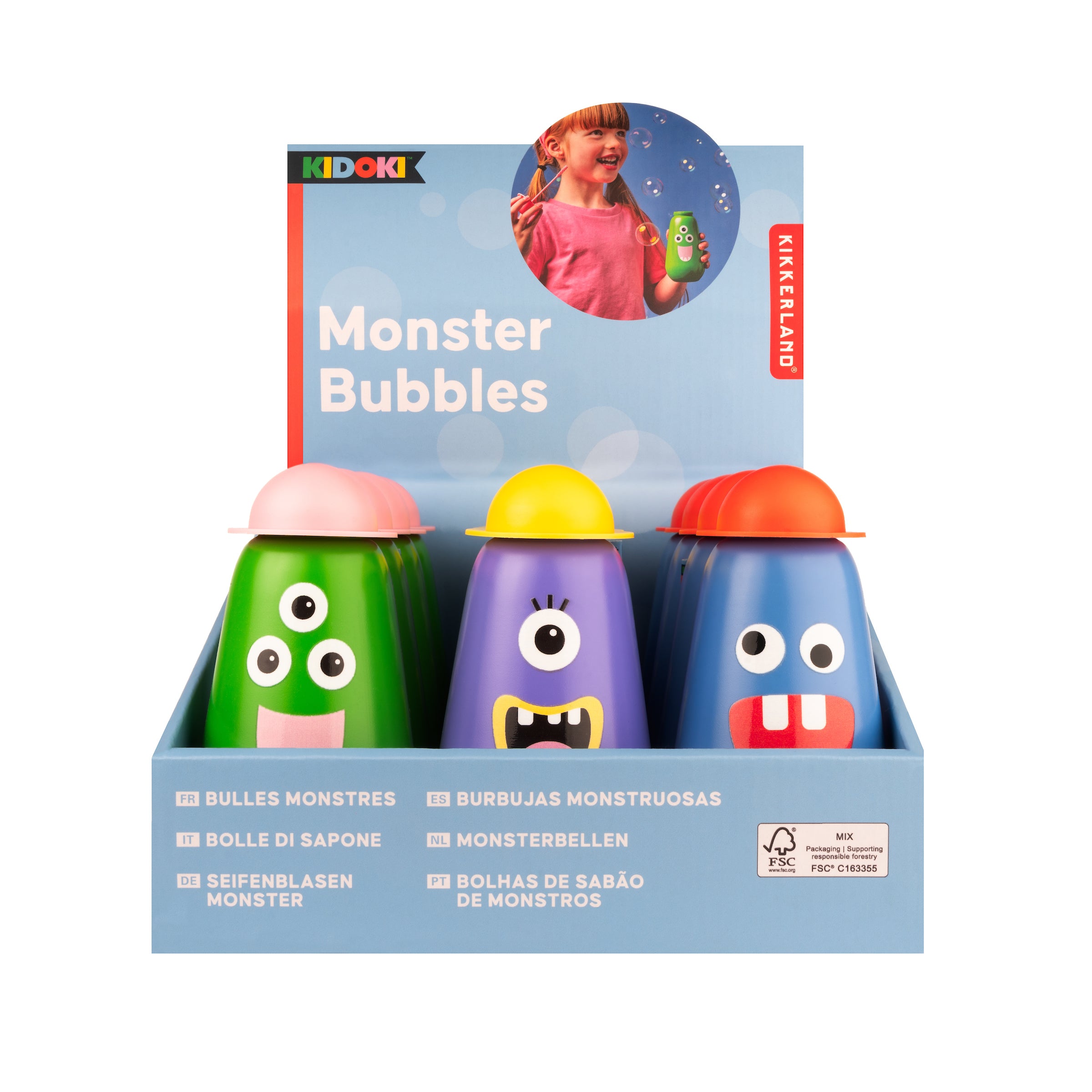 Kidoki Monster Bubbles - Fun Bubble Blowing Toy for Kids, Non-Toxic & Safe, Perfect for Outdoor Play, Birthday Parties & Backyard Fun