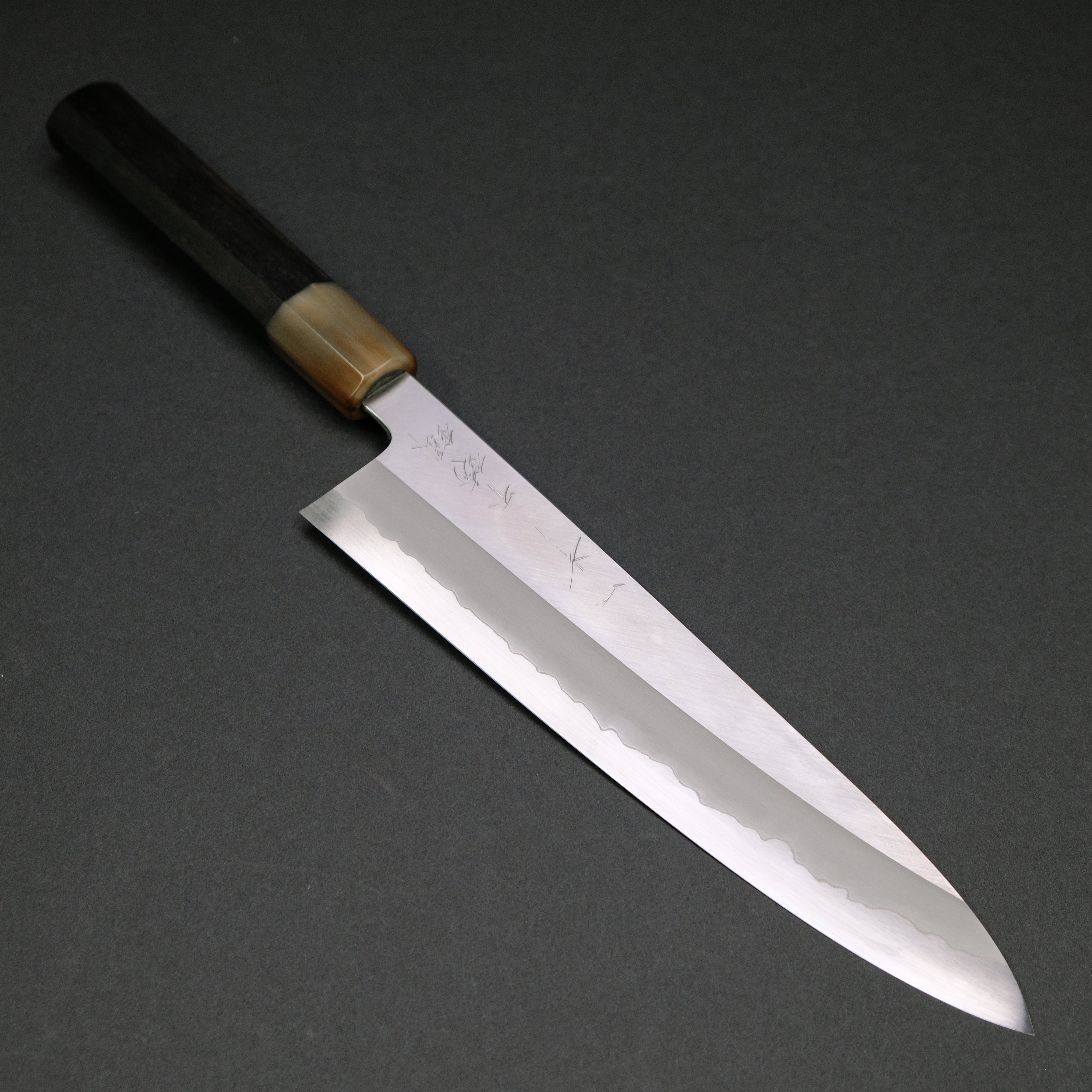 Hitohira Tanaka Kyuzo Blue #1 Stainless Clad Gyuto 240mm Japanese Chef Knife with Taihei Ebony Handle - Perfect for Sushi, Meat Slicing & Professional Kitchen Use