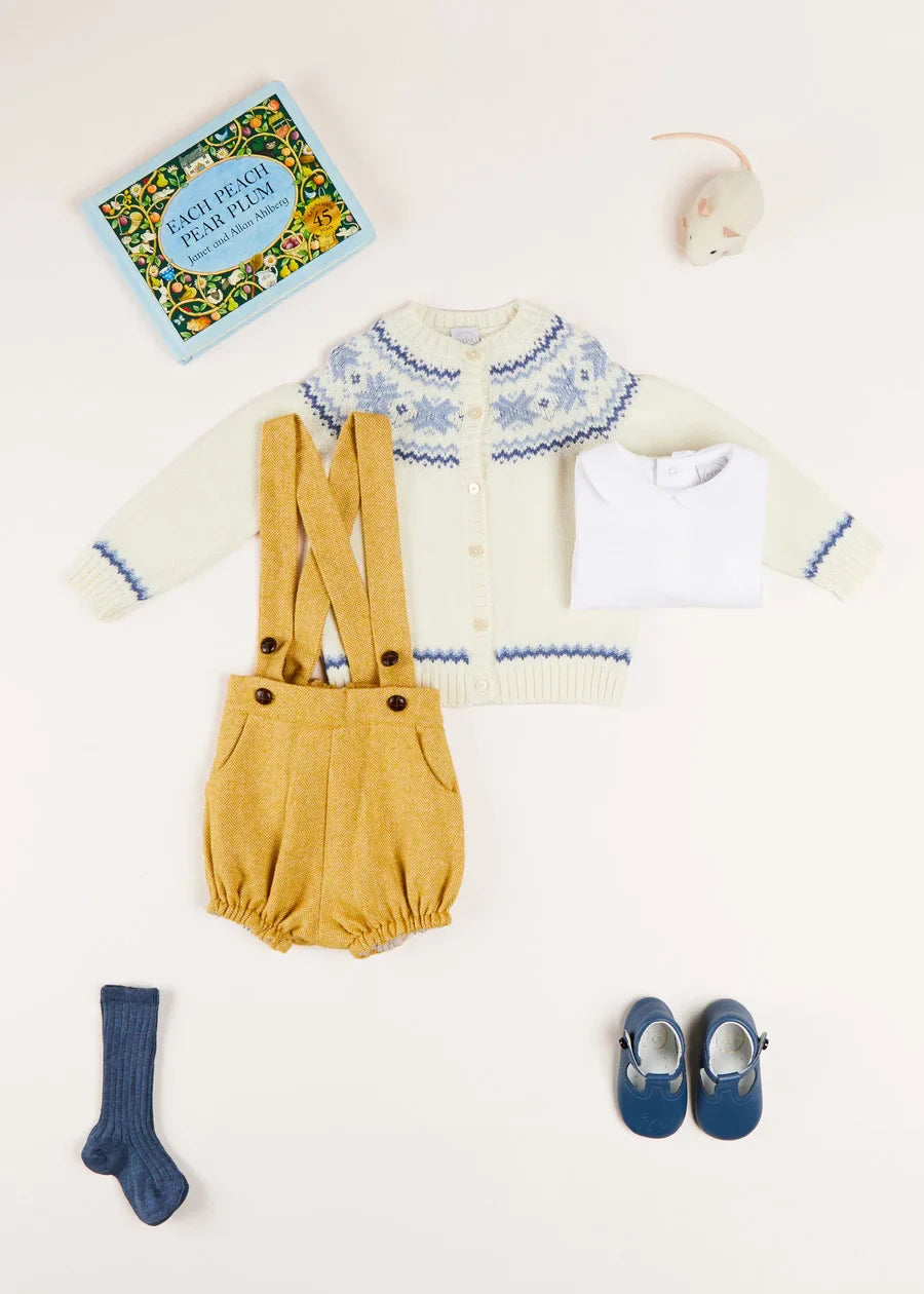 Cream Fair Isle Cardigan for Babies & Toddlers (6 Months to 3 Years) - Cozy Winter Wear for Playdates & Family Outings