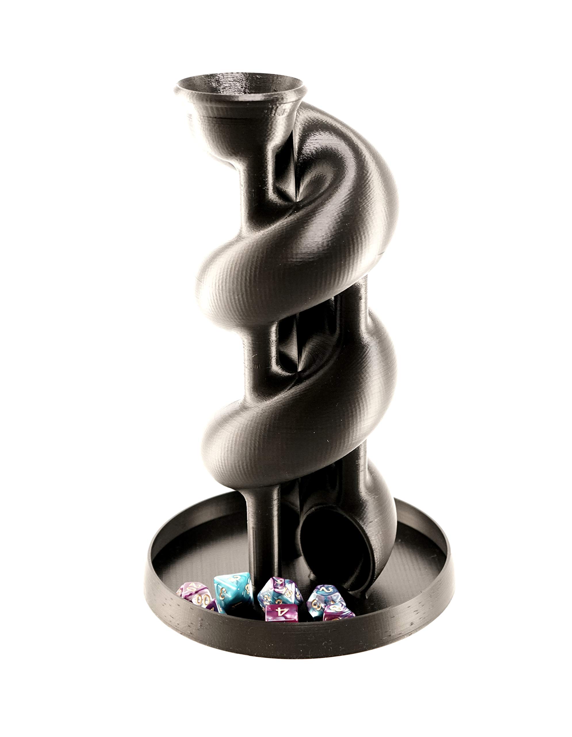Curly Slide Dice Tower for Tabletop Games - Perfect for Dungeons & Dragons, Warhammer, and Star Wars RPG Accessories | Enhance Your Board Game Nights & Role-Playing Adventures