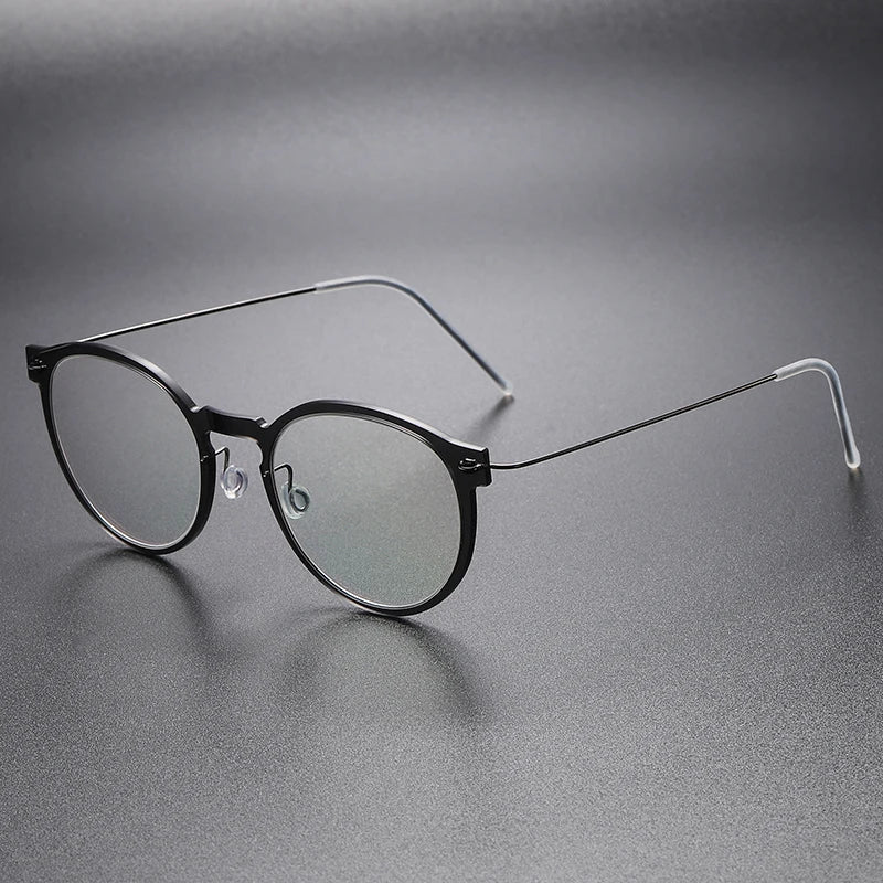 Aimee Women's Full Rim Round Titanium Acetate Eyeglasses 96603 - Lightweight & Durable Frame for Reading, Working & Everyday Use