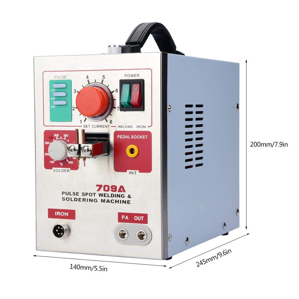 709A 3.2Kw Lithium Battery Spot Welder - DIY 18650 Battery Welding Machine with Soldering Pen (US Plug) | Perfect for Battery Pack Assembly, RC Models, and Electronics Repair Projects