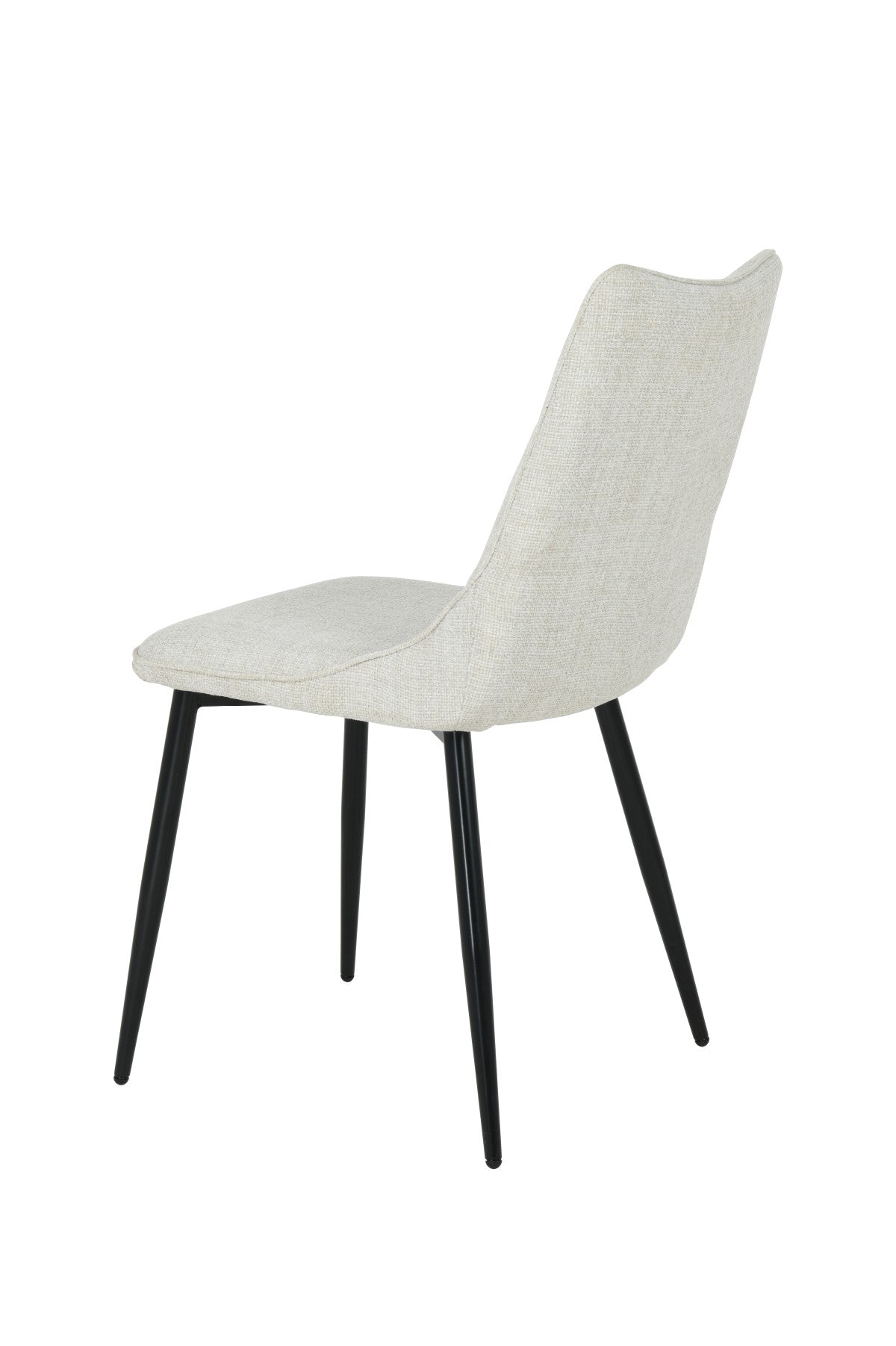 Modern Beige Dining Chairs Set of 2 - Comfortable Upholstered Kitchen Chairs with Wooden Legs - Perfect for Dining Room, Kitchen, Breakfast Nook & Small Spaces