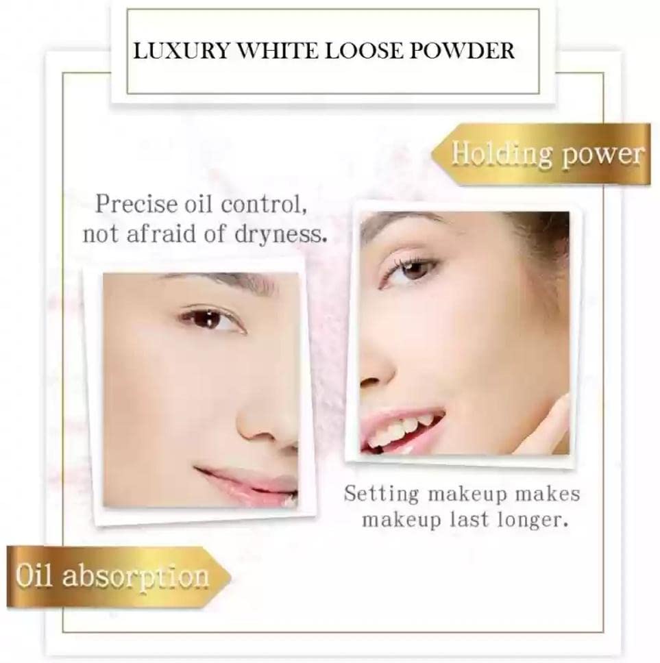 1 Pcs Translucent Loose Setting Powder - Matte Finish, Oil Control & Long-Lasting Makeup | Perfect for Daily Wear, Photo Shoots & Special Occasions