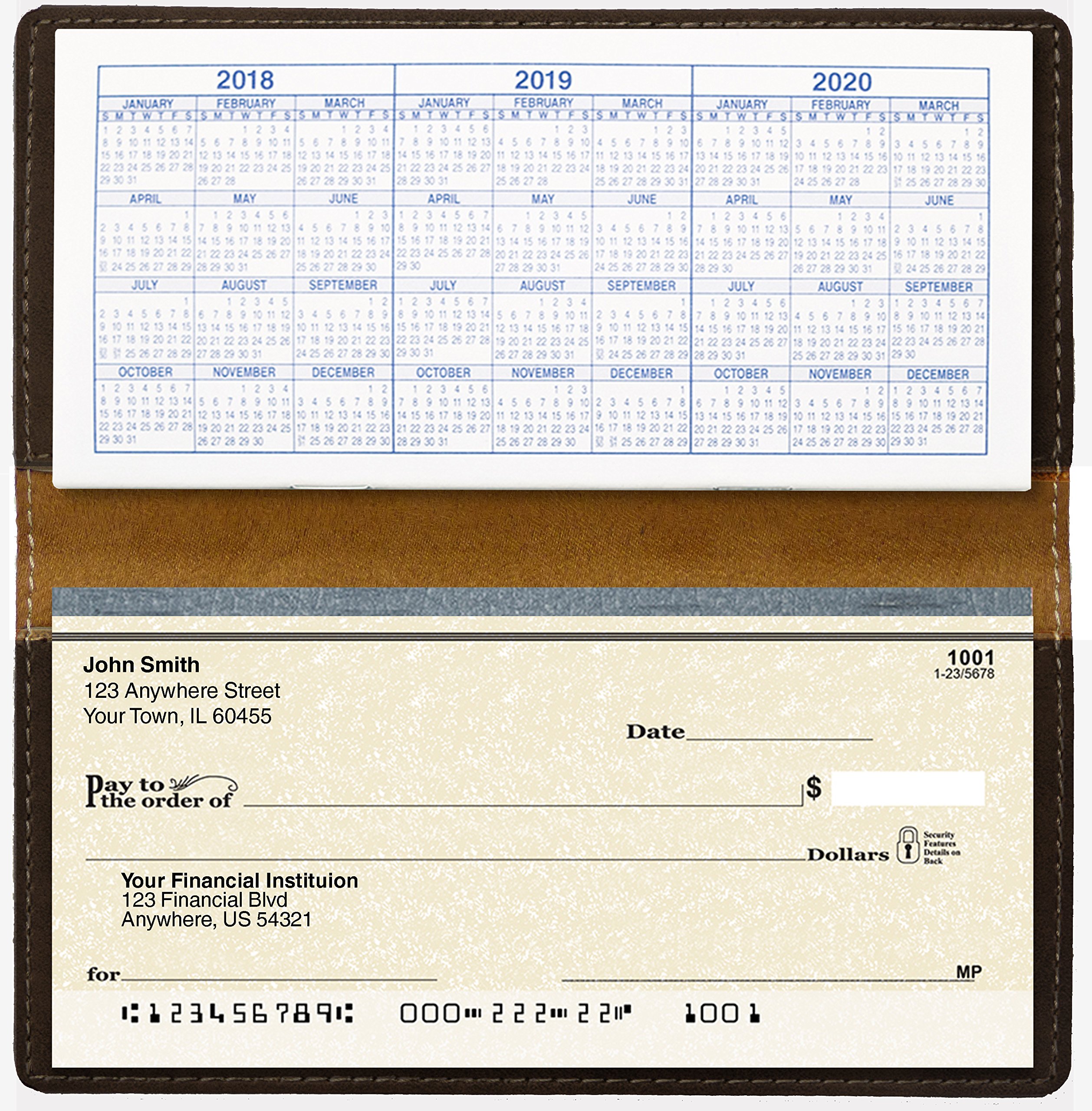 Personalized Laser Engraved Leatherette Checkbook Cover - Rustic Brown & Gold Design for Cat Lovers | Perfect Gift for Pet Owners, Wedding, Anniversary & Everyday Use