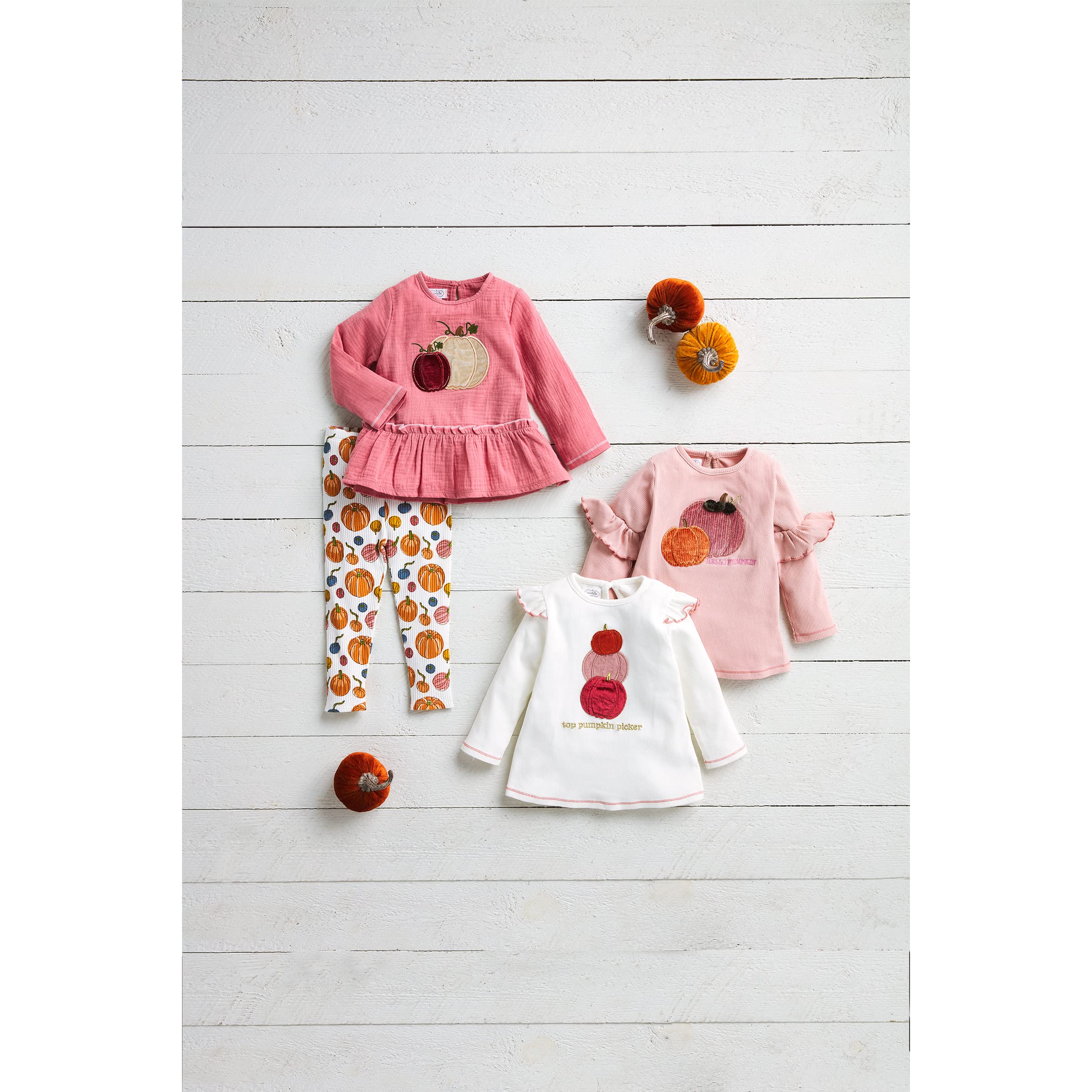 Mud Pie Baby Girls Pumpkin Patch Tunic - Adorable Fall Outfit for Photoshoots, Thanksgiving & Autumn Family Gatherings