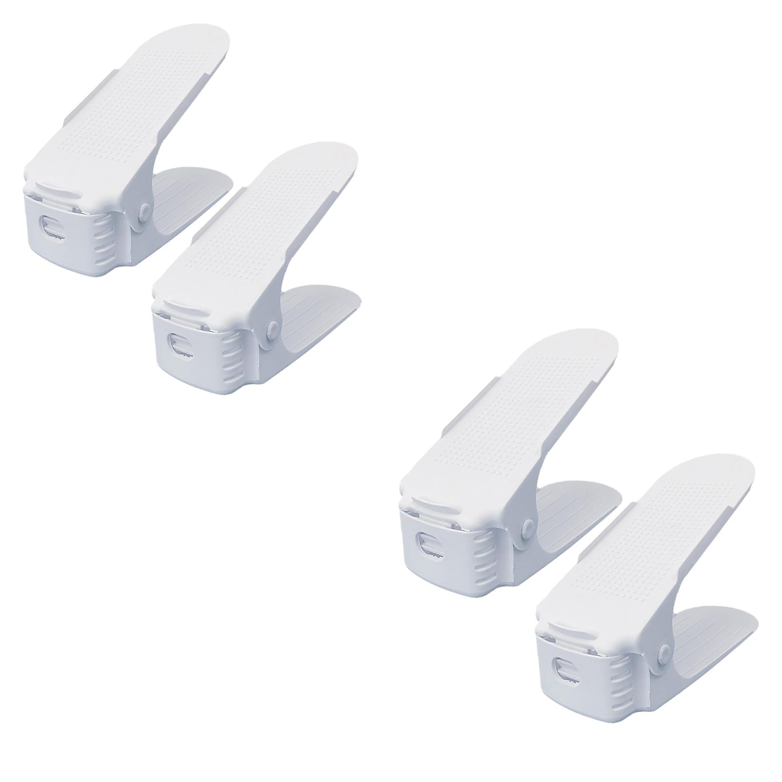 Adjustable Shoe Stacker Organizer - 4-Tier Space Saving Shoe Rack for Closet Storage, Double Deck Shoe Holder for Sneakers, Heels & Boots - Perfect for Small Spaces & Shoe Organization at Home