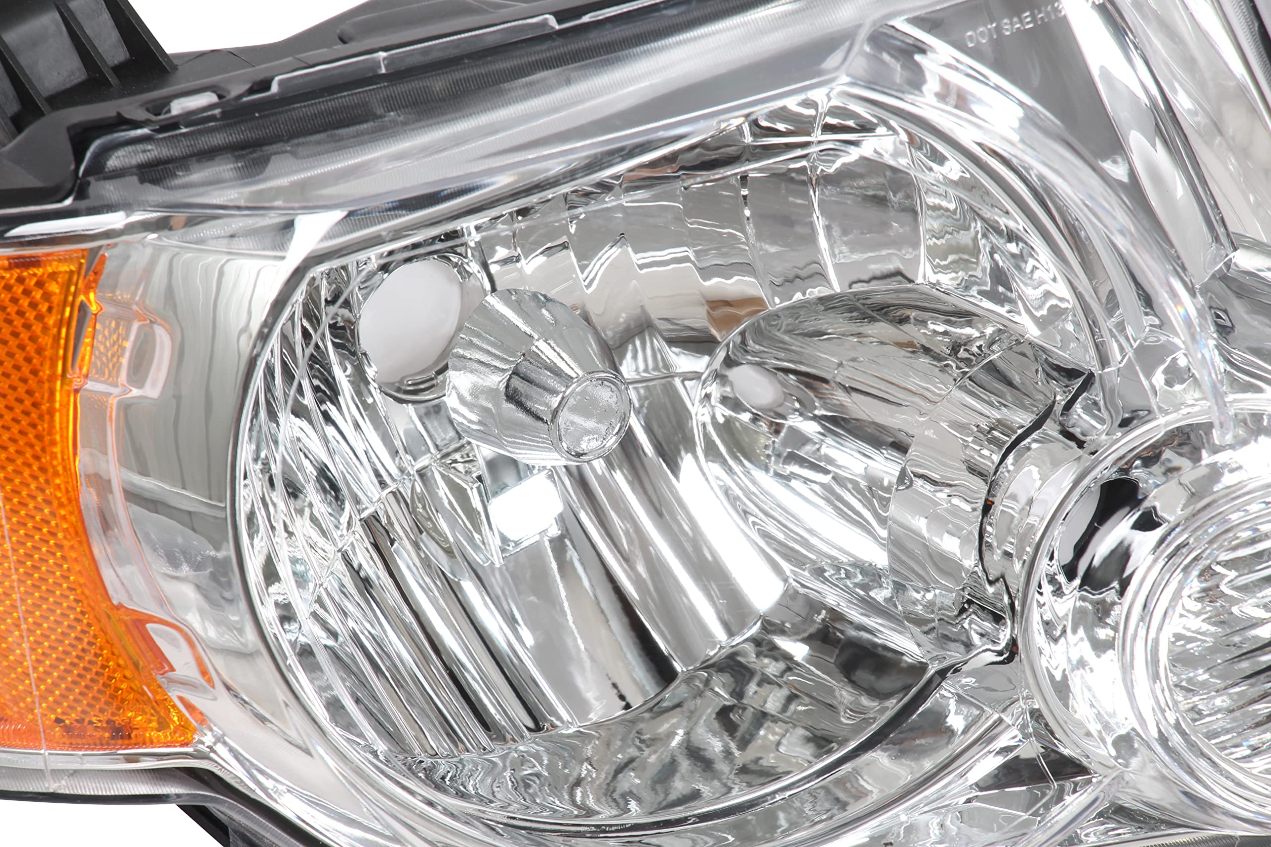JX Racing Headlights for 2008-2012 Ford Escape - Chrome Amber Pair (RH+LH) - Off-Road & Night Driving
