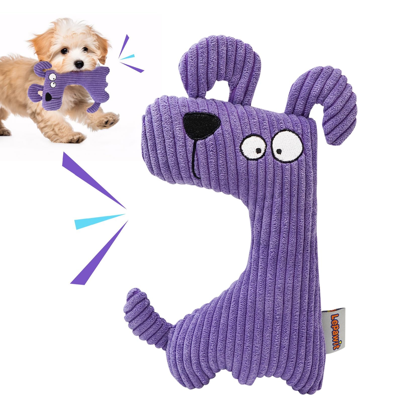 Durable Squeaky Dog Toys for Small & Medium Dogs - Soft Plush Interactive Chew Toys with Non-Shedding Material - Perfect for Indoor Play, Training & Bonding with Your Pet