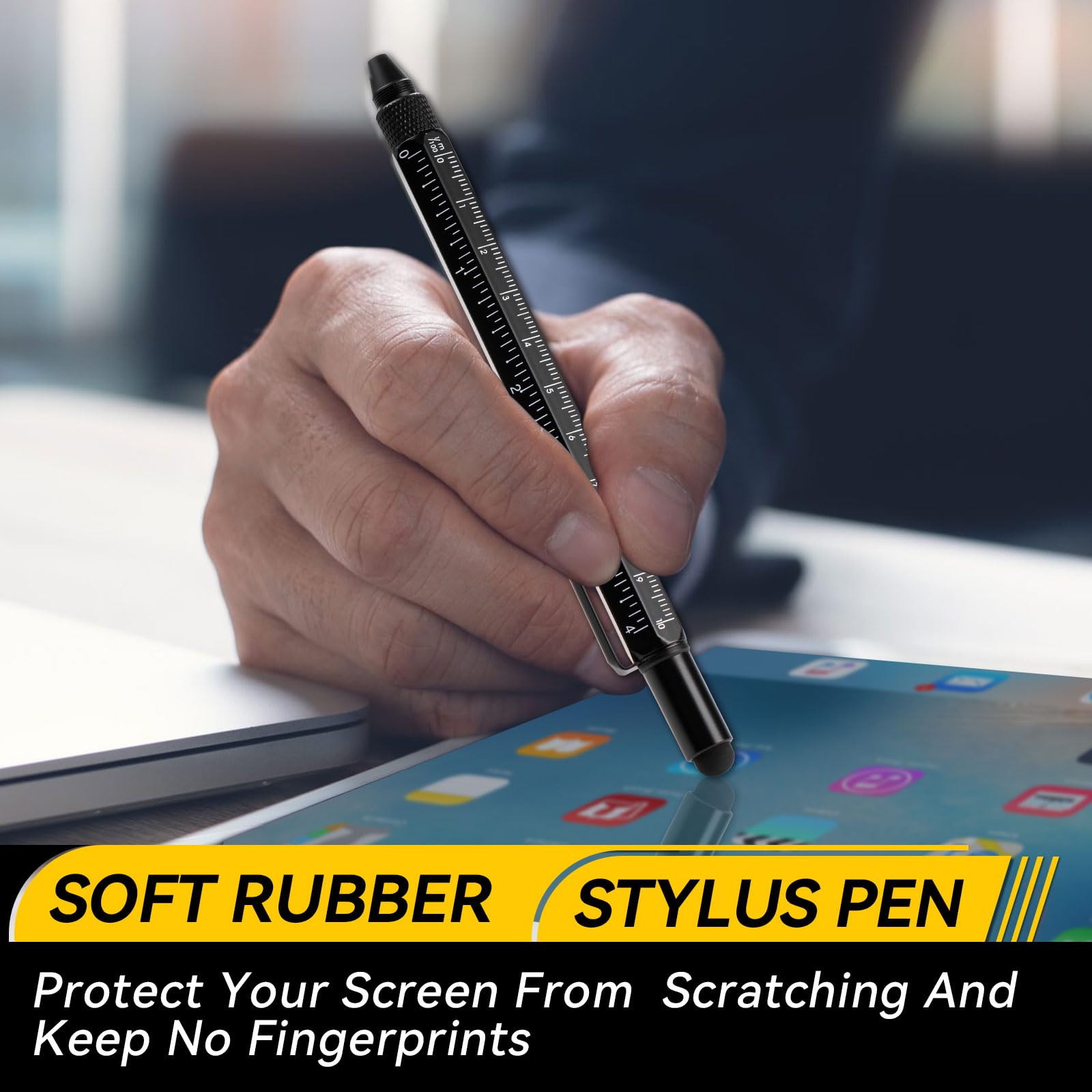 11-in-1 Multitool Pen Set with LED Light, Screwdrivers, Level & Ruler - Perfect Gift for Men, Husband, Dad | Office, Camping, DIY & Everyday Carry Essentials