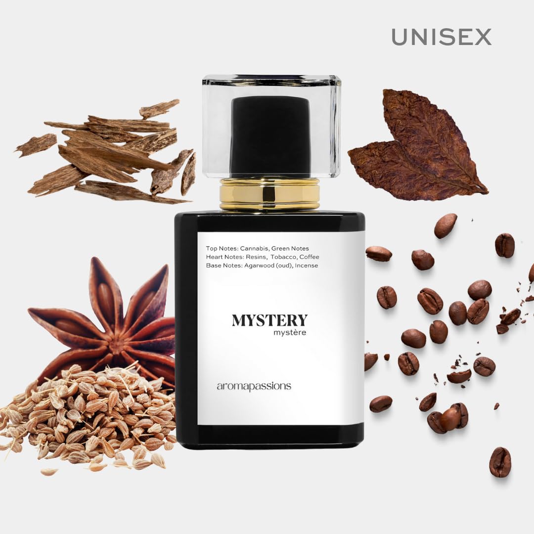 MYSTERY Perfume for Men & Women - Inspired by Nasomto Black Afgano | Long-Lasting Extrait De Parfum Cologne | Pheromone Essential Oil Fragrance | Perfect for Date Night, Office & Special Occasions