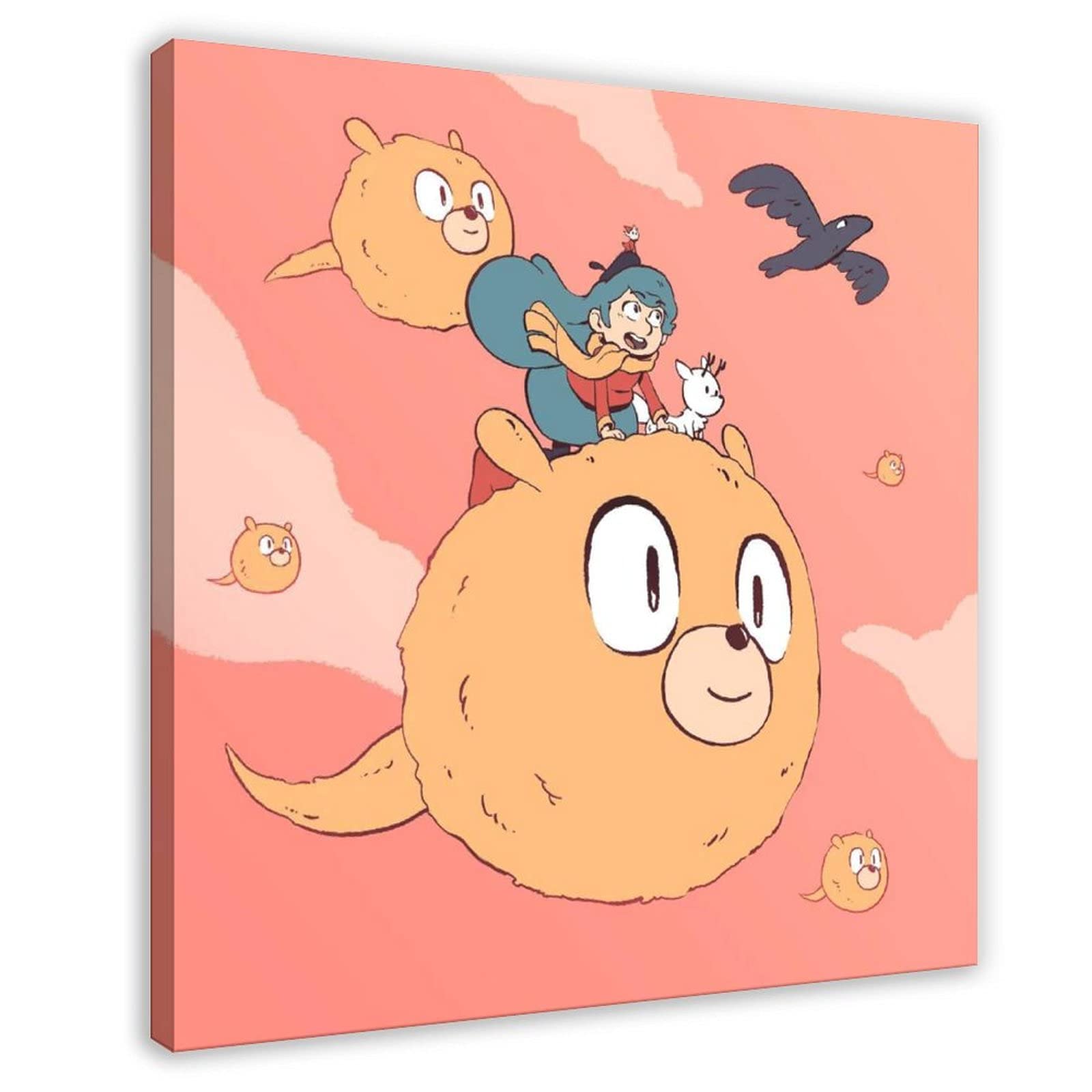 Anime Hilda Canvas Poster - 28x28inch (70x70cm) Framed Wall Art for Bedroom, Office & Sports Room Decor - Perfect Gift for Anime Fans & Home Decoration