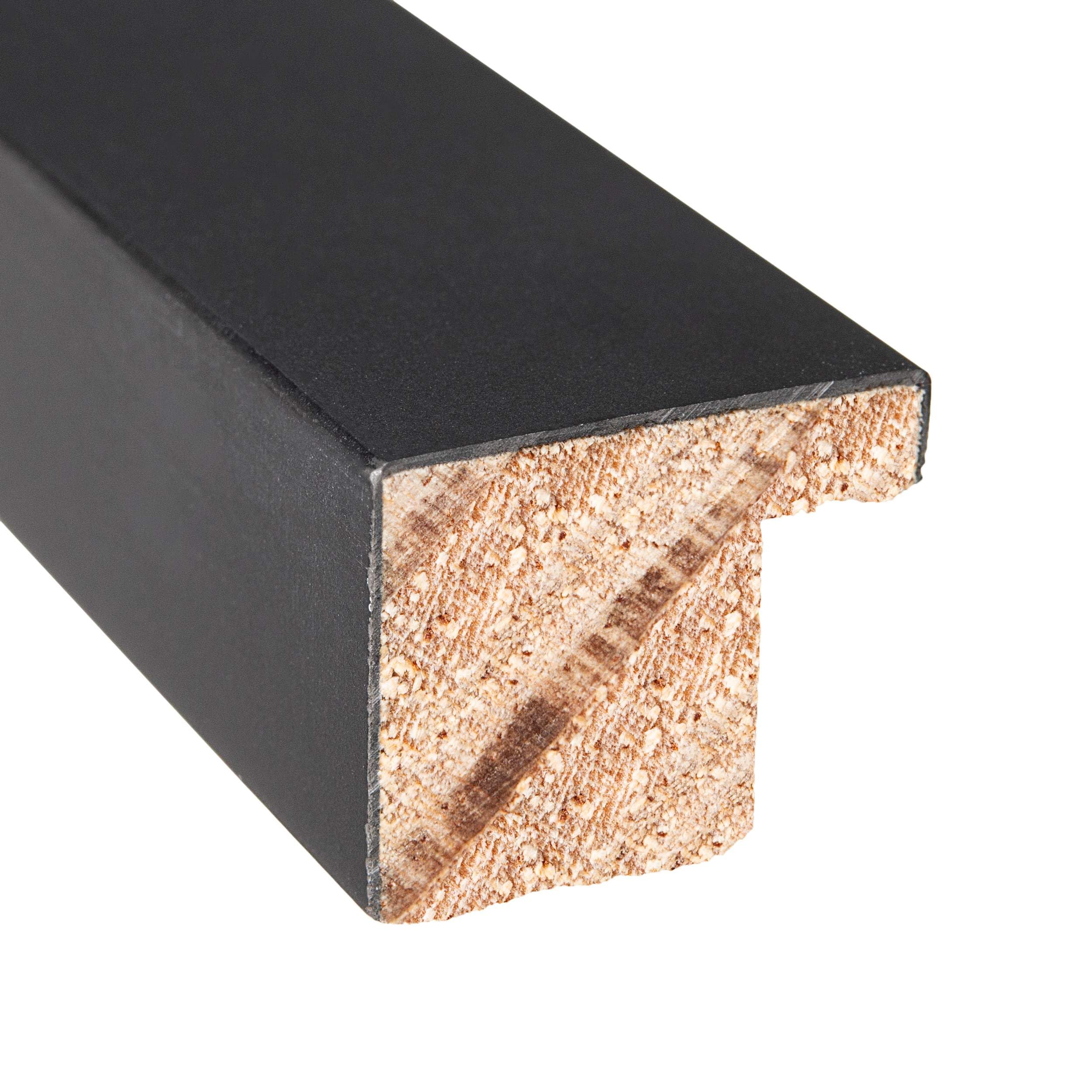 24x36 Black Real Wood Picture Frame - 0.75