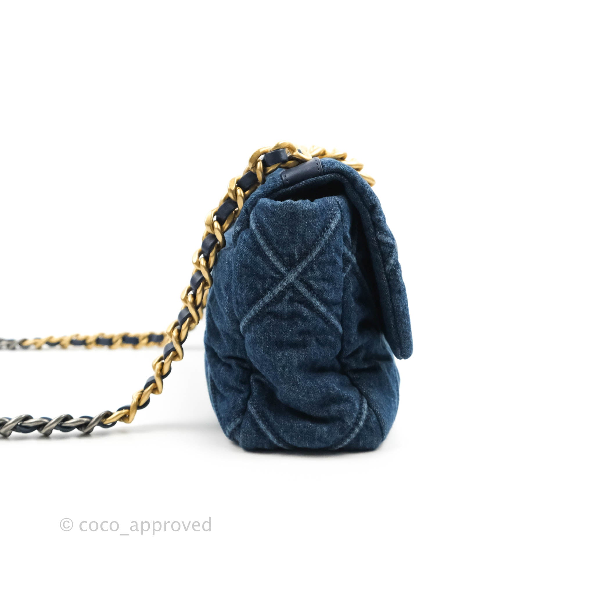 Chanel 19 Small Denim Handbag with Mixed Hardware - Luxury Designer Crossbody Bag for Women, Perfect for Everyday Use & Special Occasions