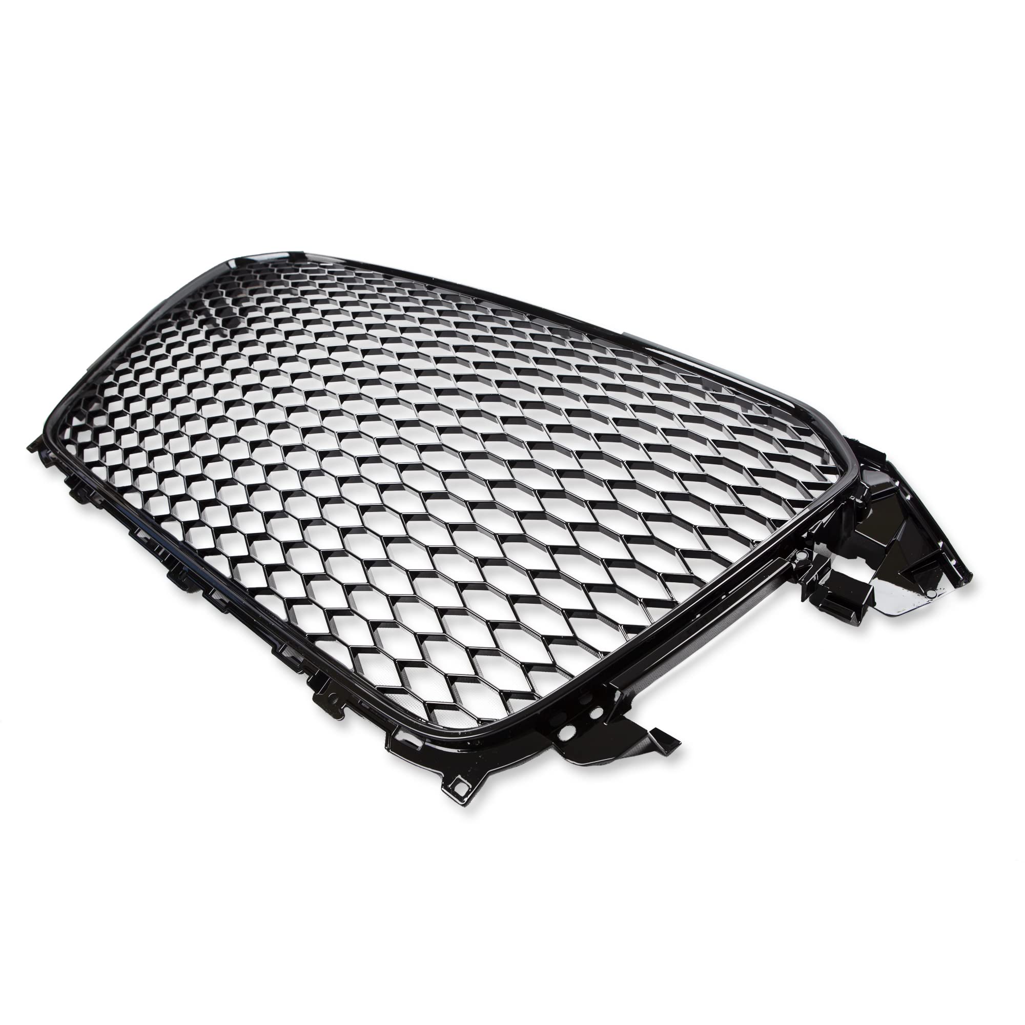 Audi A4 B8 RS-Style Front Grill - VR-47 Honeycomb Mesh Grille in Glossy Black (2011-2015 Sedan/Avant) | Sporty Upgrade for Enhanced Style & Airflow