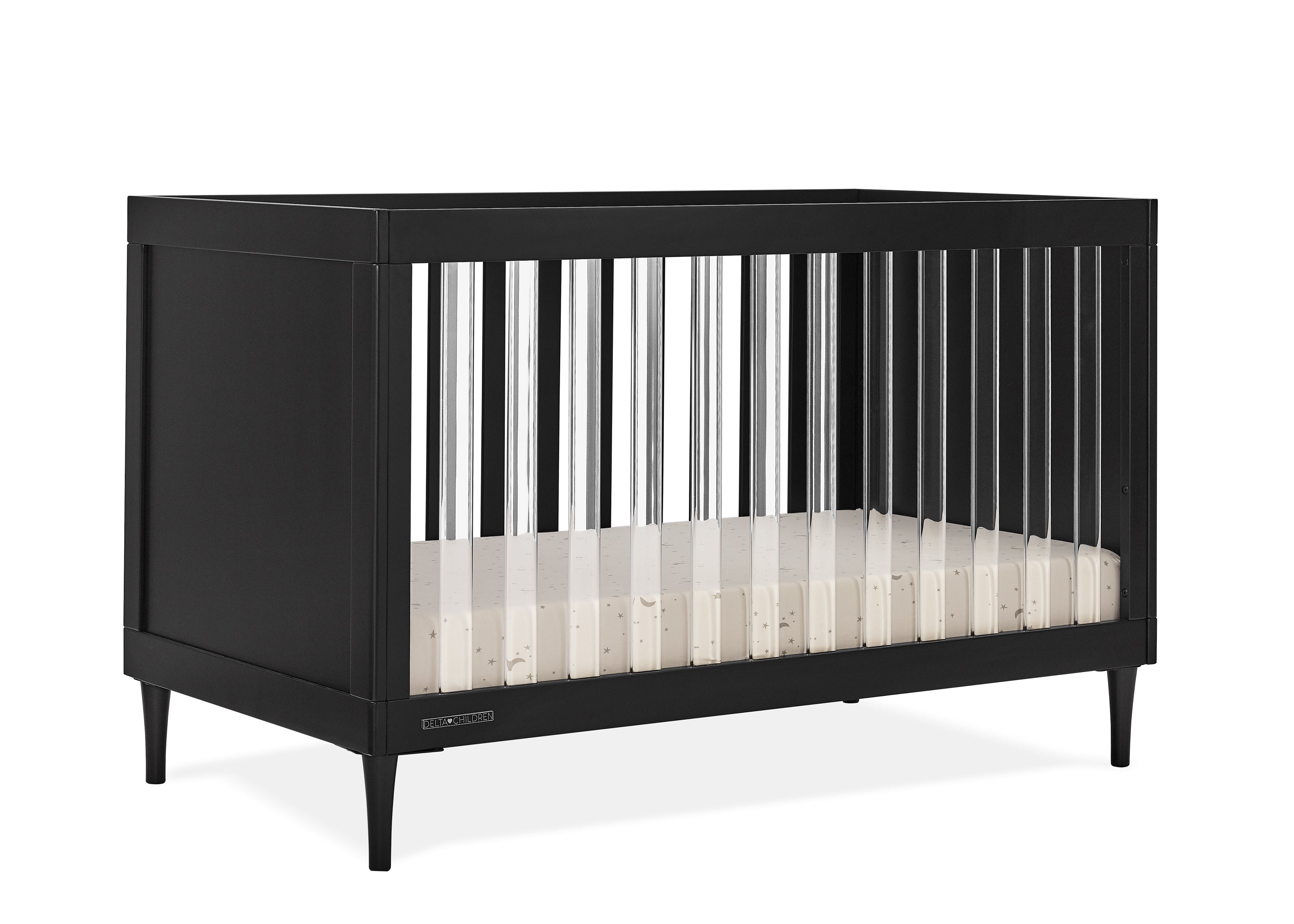 Bowie 4-in-1 Convertible Baby Crib to Toddler Bed - White Nursery Furniture for Newborns & Kids - Perfect for Nursery, Bedroom & Daycare