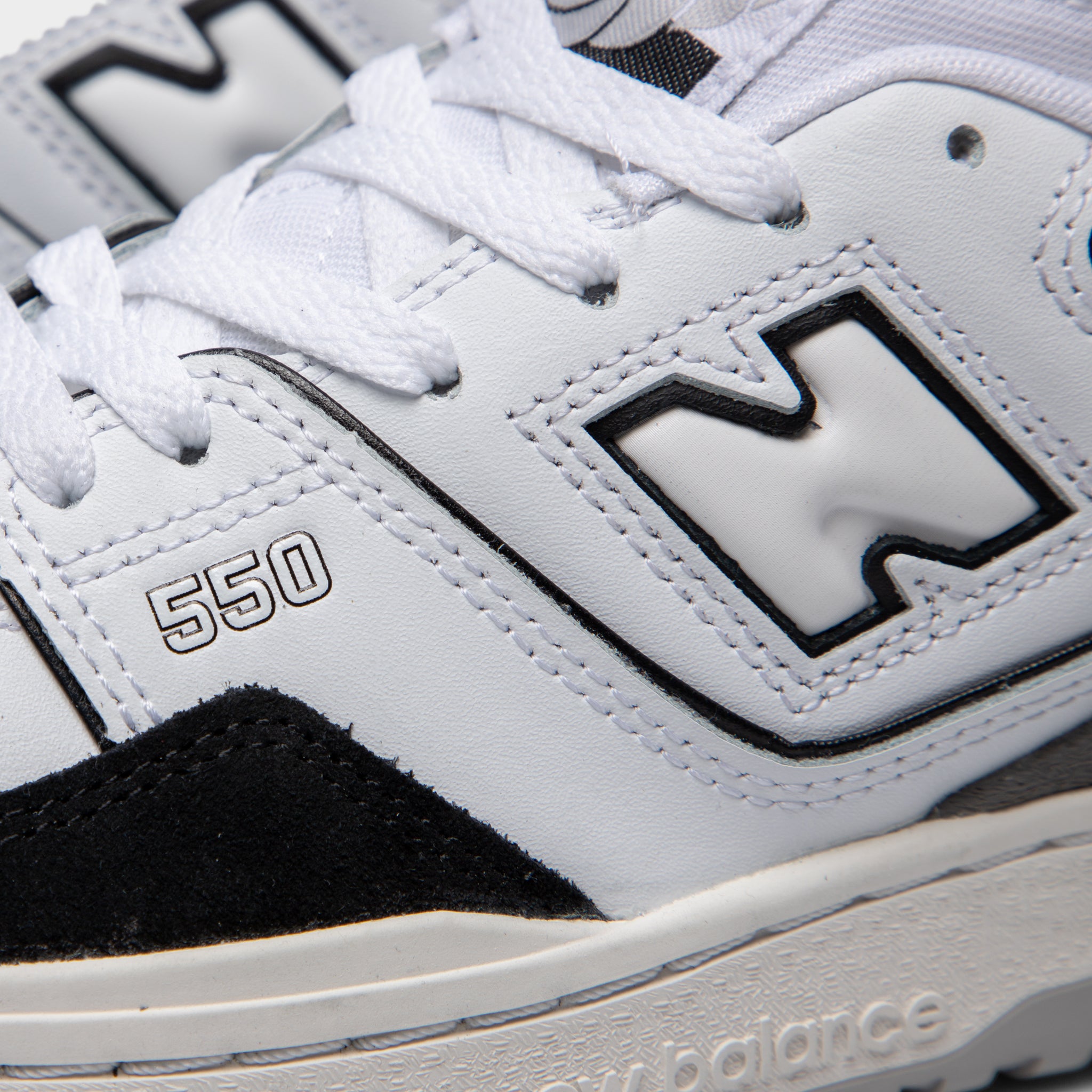 New Balance GSB550CA Boys' Sneakers - White & Black Athletic Shoes for Kids | Comfortable School & Casual Wear