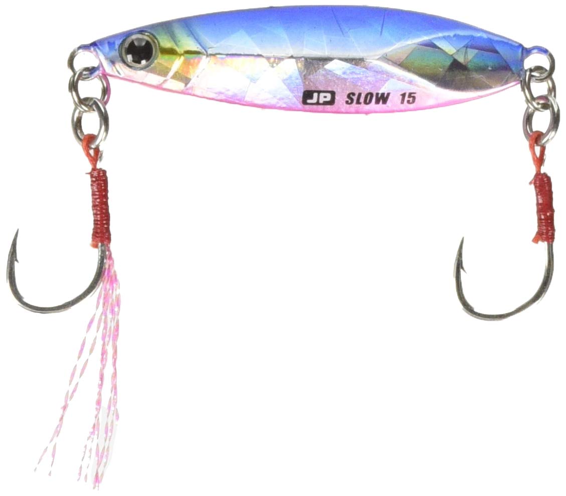 Majorcraft JPSLOW-10004BLUEPINK Slow Jig Fishing Lure 10g - Perfect for Saltwater and Freshwater Bass, Trout, and Walleye Fishing
