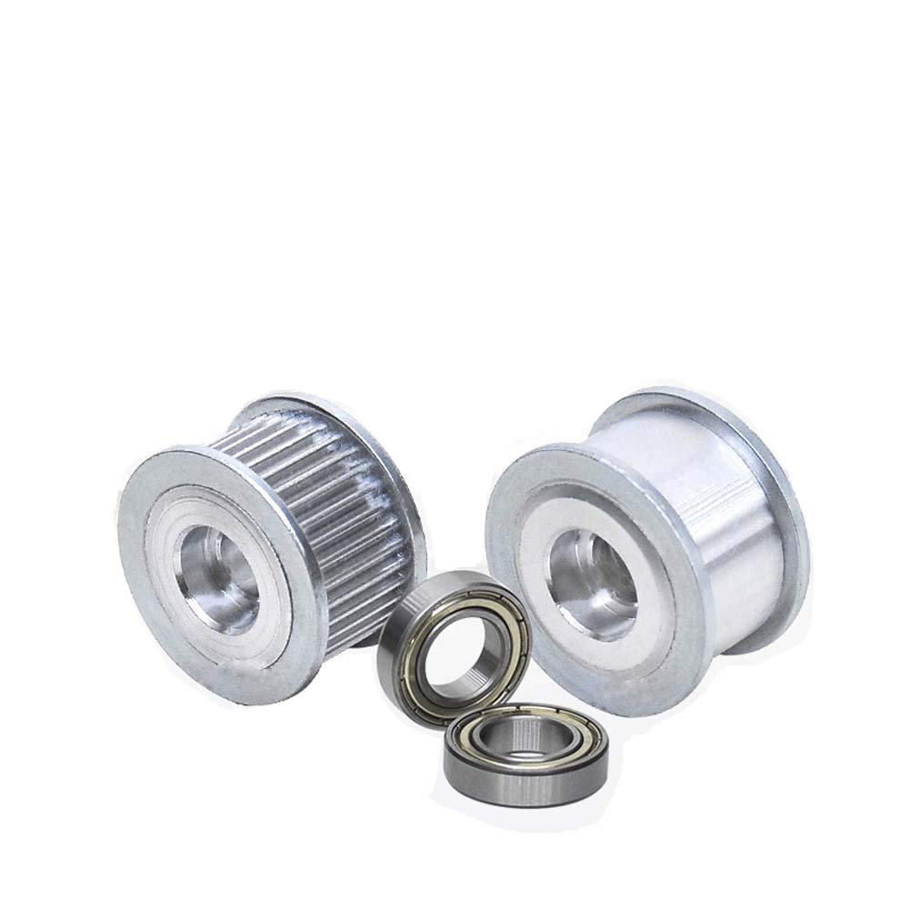 GT2 20T Idler Timing Pulley with Bearing - 2mm Pitch, 4mm Bore, 7mm Teeth Width - Compatible with 6mm Belt for 3D Printer, CNC Machine & DIY Projects - Perfect for Belt Tensioning & Motion Control Systems