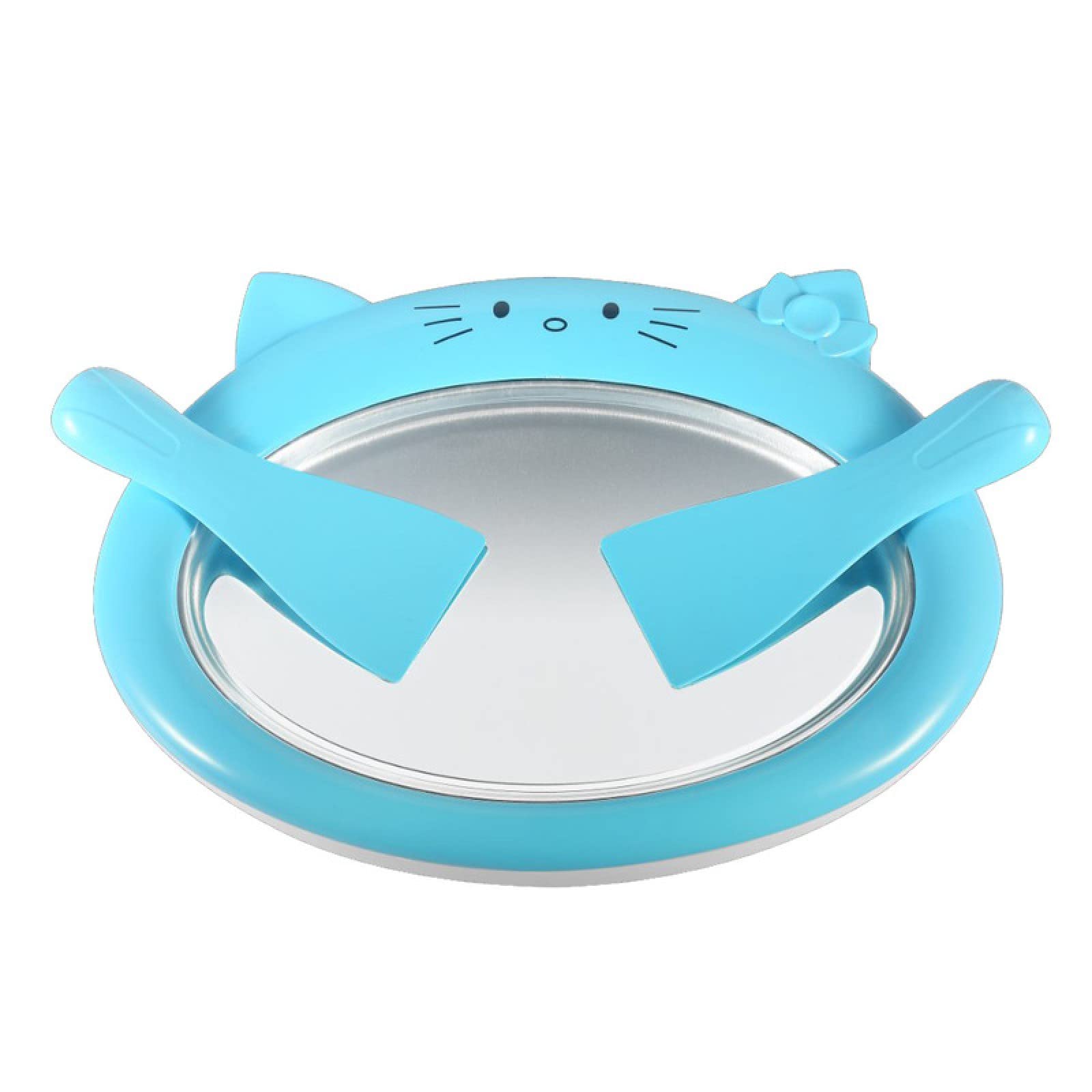 **AECBUY Rolled Ice Cream Maker - Mini Ice Cream Machine with 2 Spatulas & Round Griddle Pan for Homemade Yogurt, Fried Ice Cream - Healthy DIY Dessert (Blue, 22 x 30cm) - Perfect for Parties, Family Gatherings & Summer Treats**