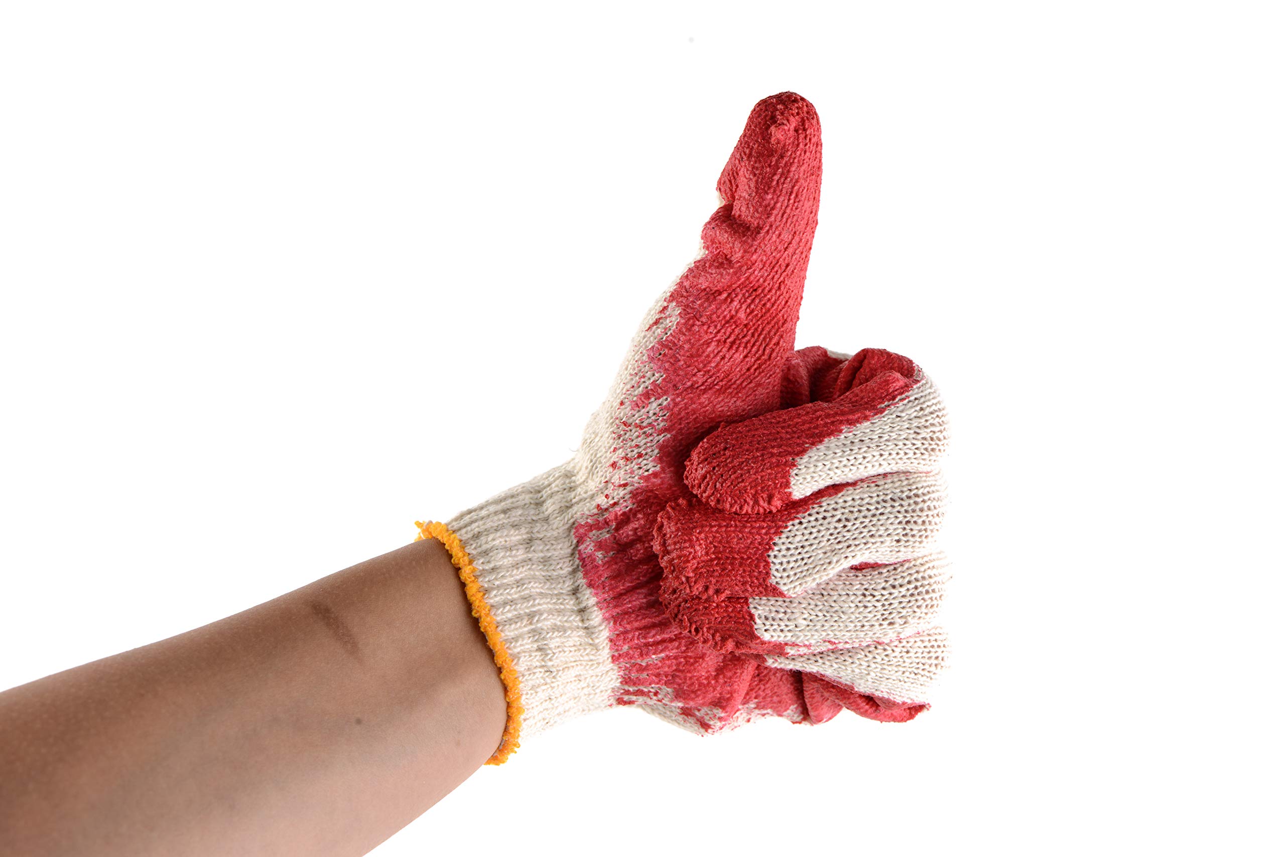 150 Pack Large Latex Dipped Nitrile Coated Work Gloves - Durable String Knit Cotton Safety Gloves for Construction, Warehouse, Landscaping, Moving & Mechanic Work | Ideal for Heavy Duty Tasks, Home Improvement & DIY Projects