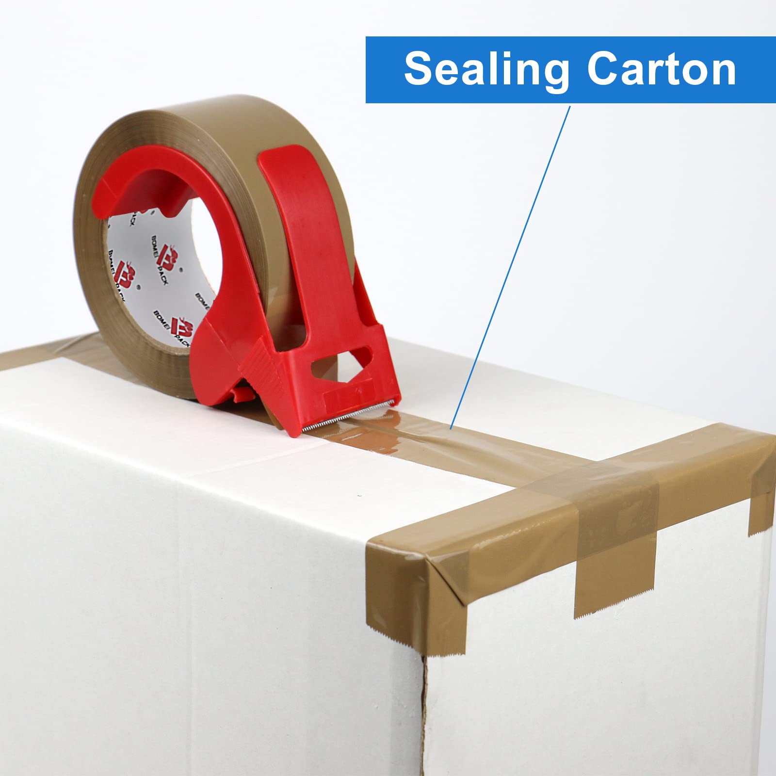 BOMEI PACK 2-Pack Brown Heavy Duty Packing Tape - 1.88